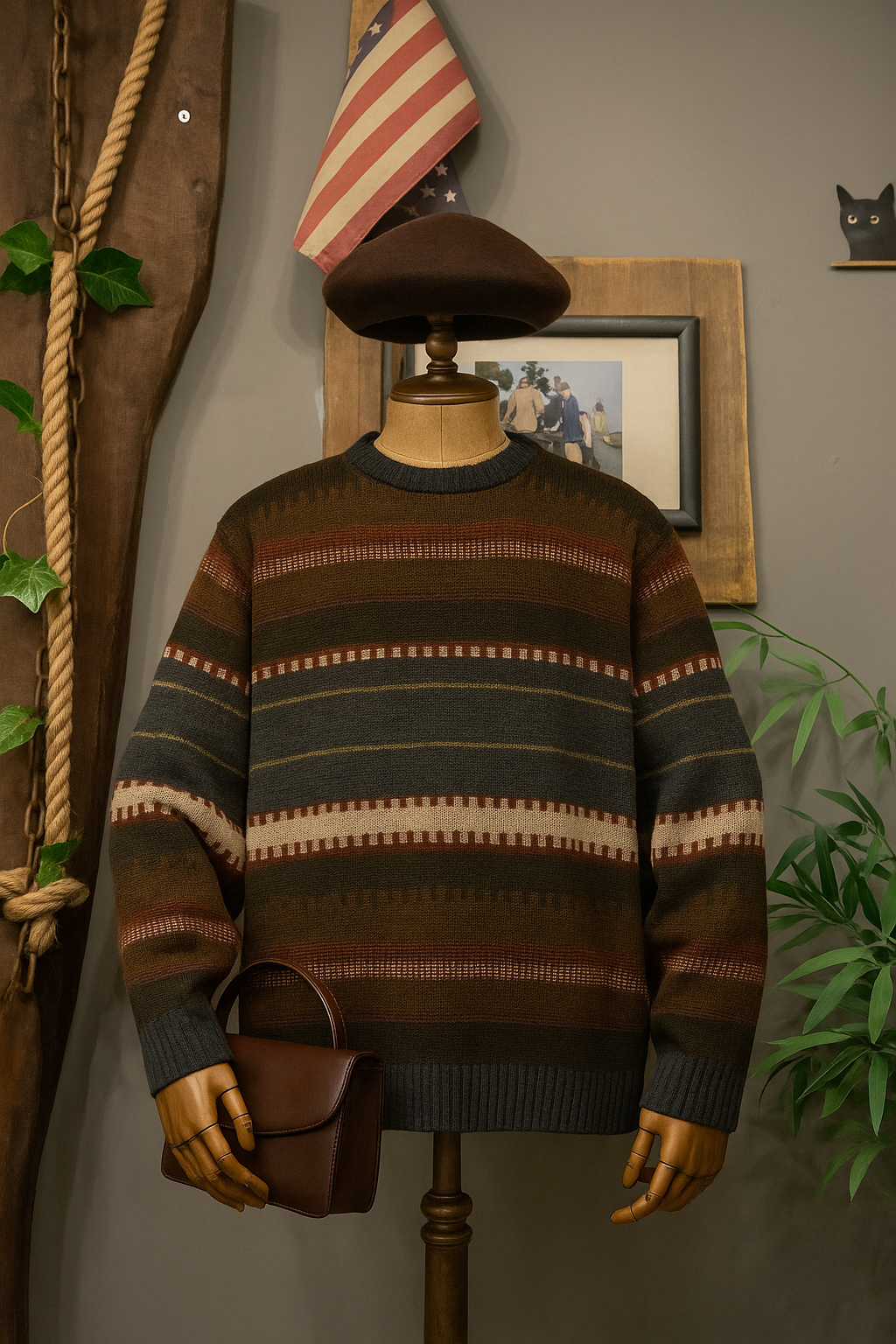 90s Etnik Wool Kazak