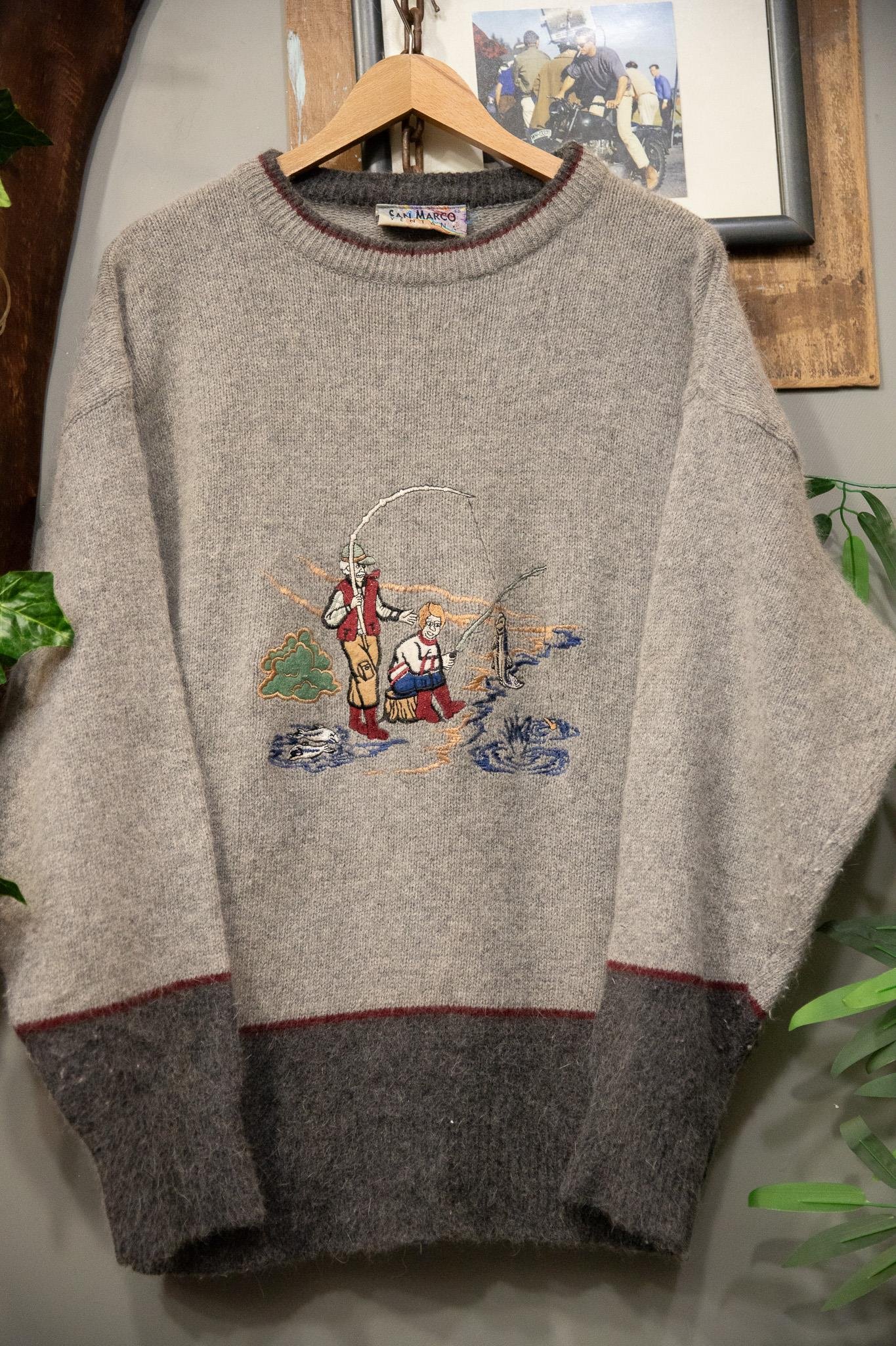 90s Fisherman's Wool Örgü Kazak