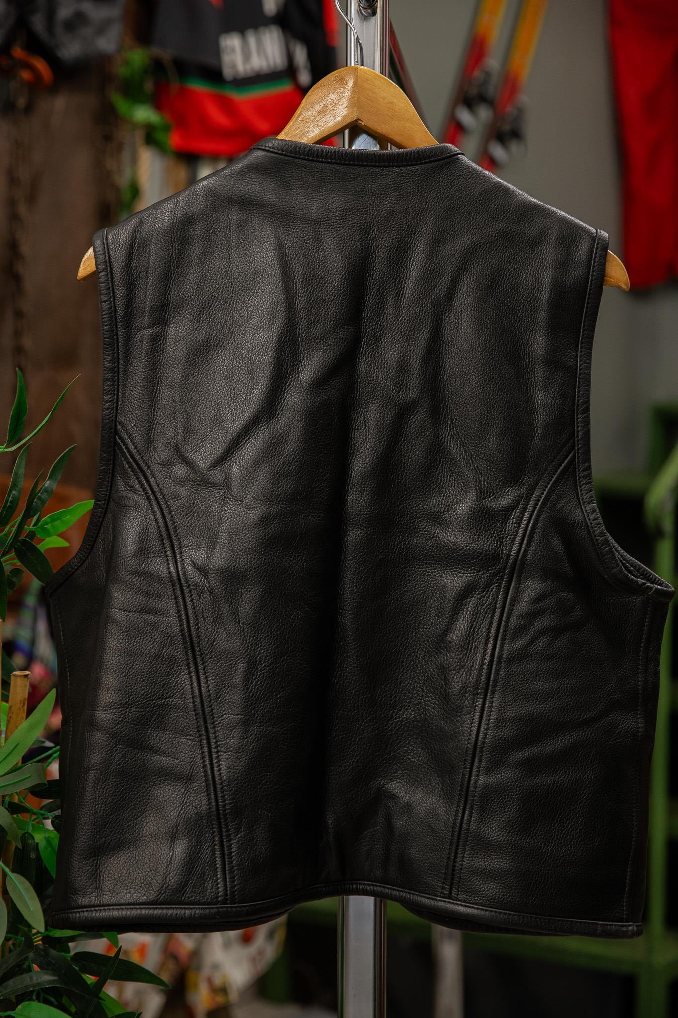 90's GERMANY BIKER Deri Ceket/Ceket