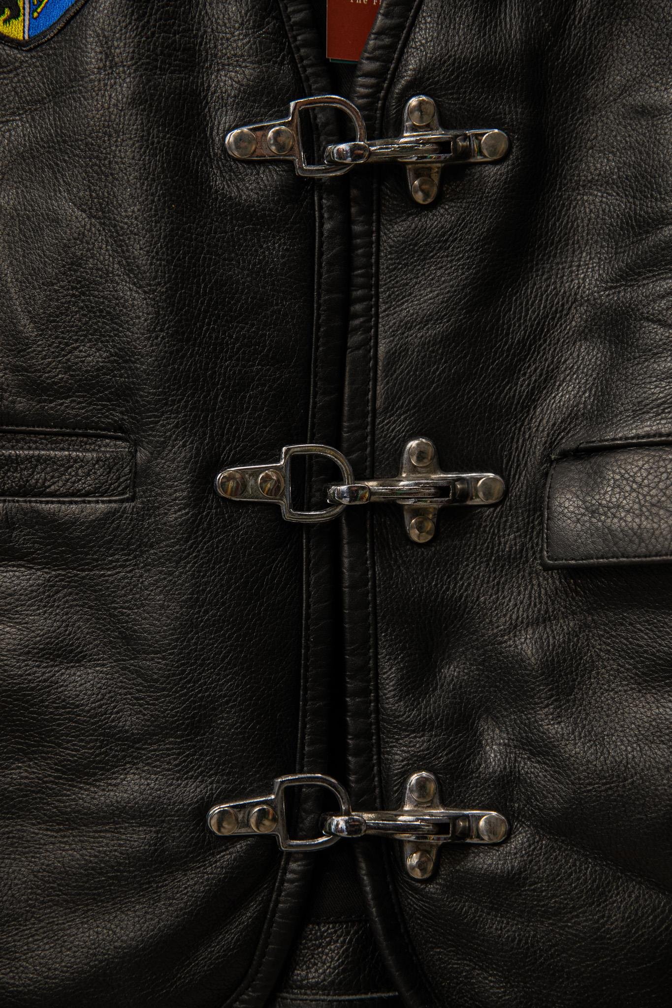 90's GERMANY BIKER Deri Ceket/Ceket