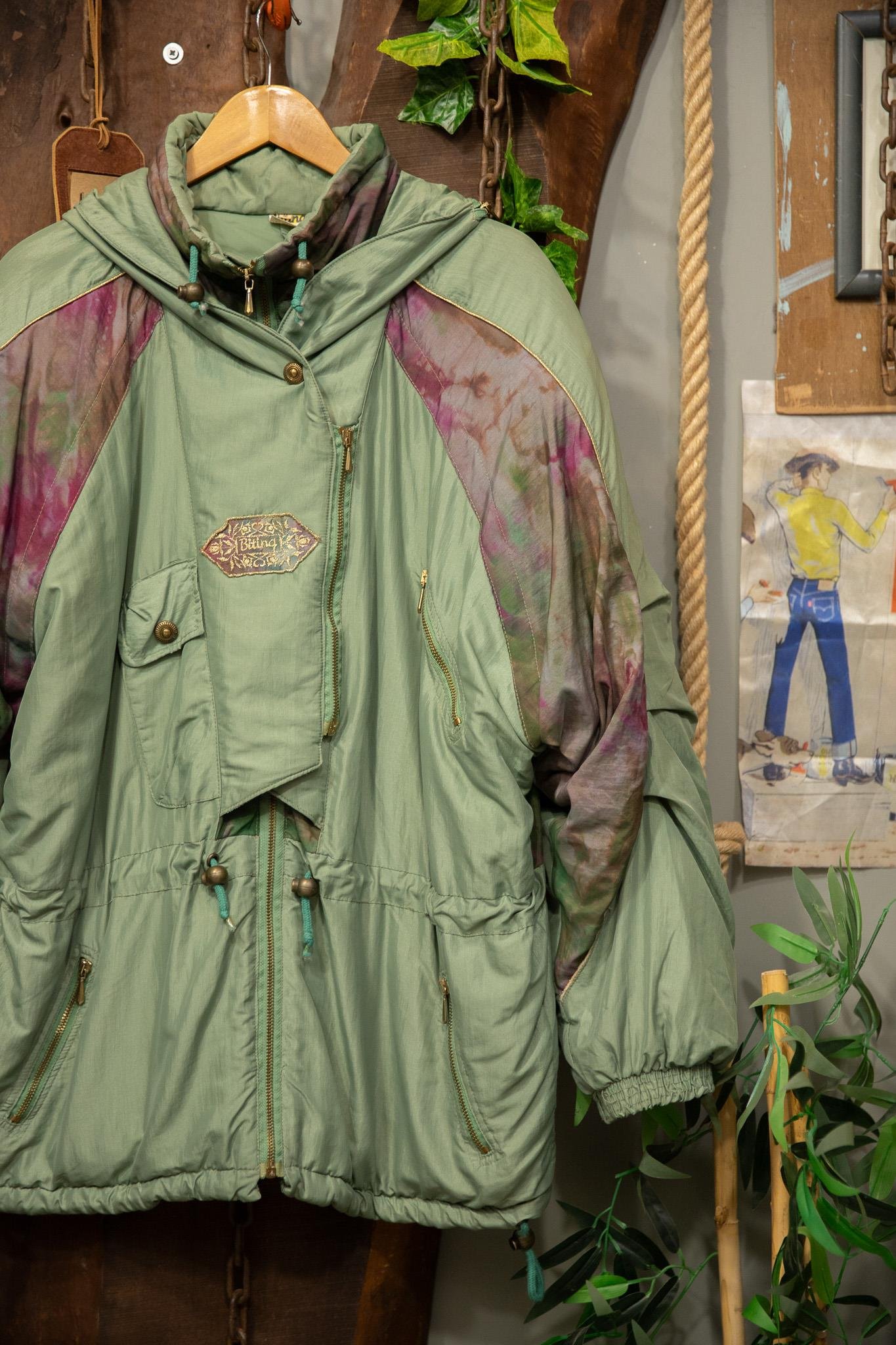 90's Hooded Tie Oversize Mont