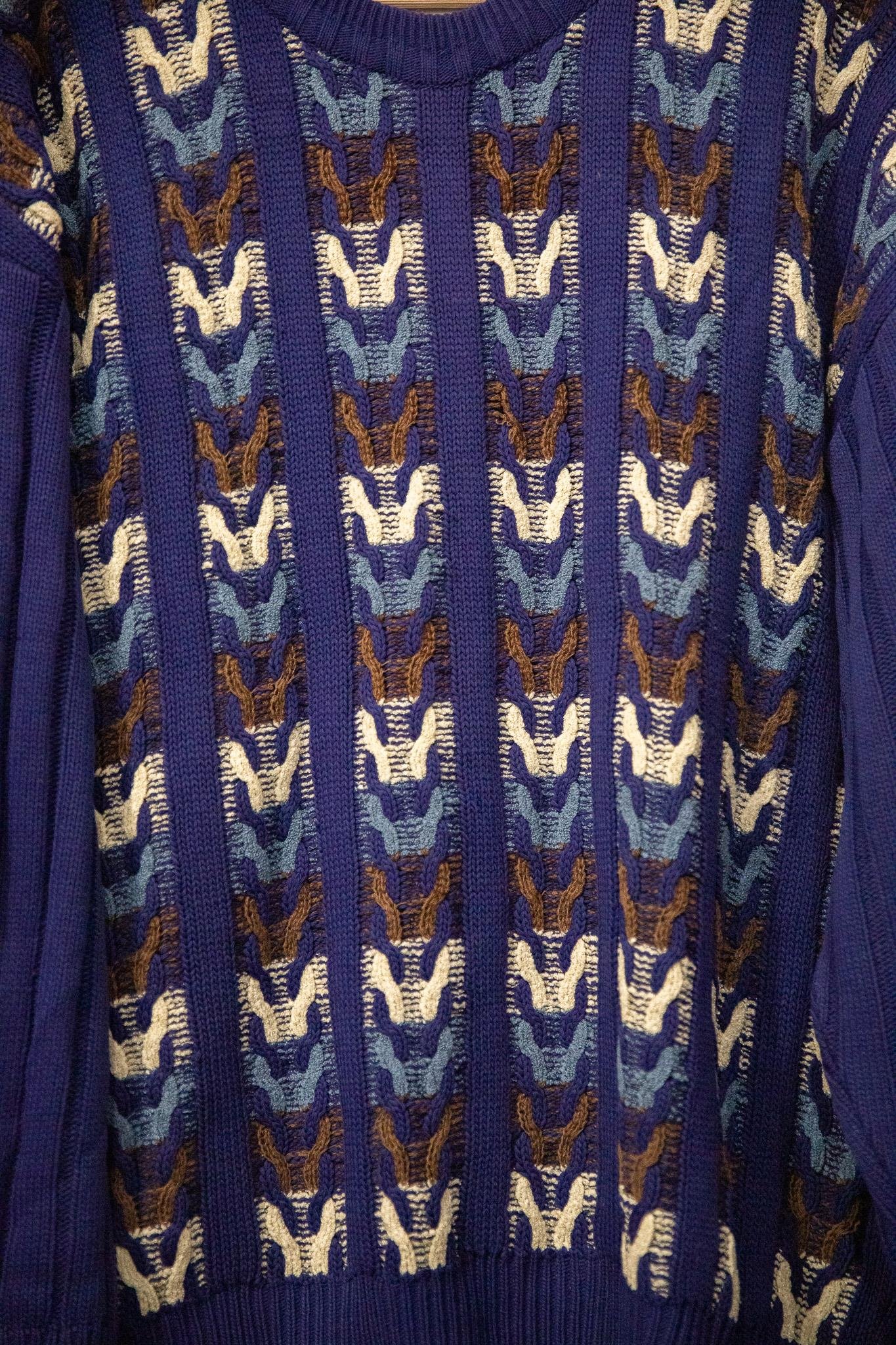 90's Lacivert Oversize Kazak