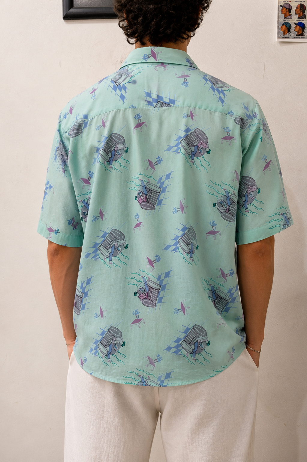 90s Memphis Style Oversize Gömlek