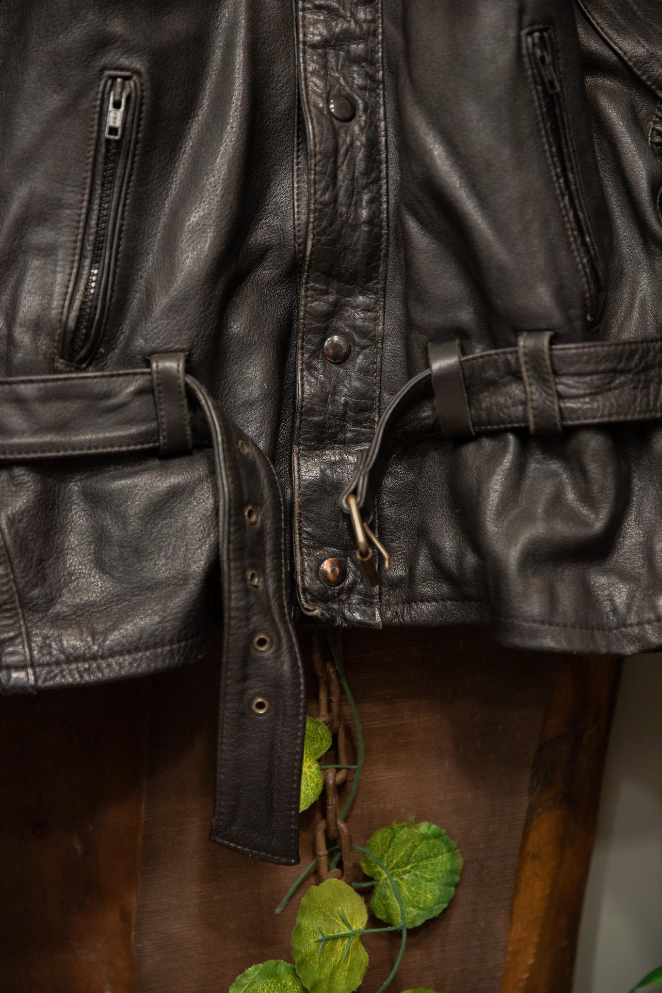 90s Moto Biker Deri Ceket