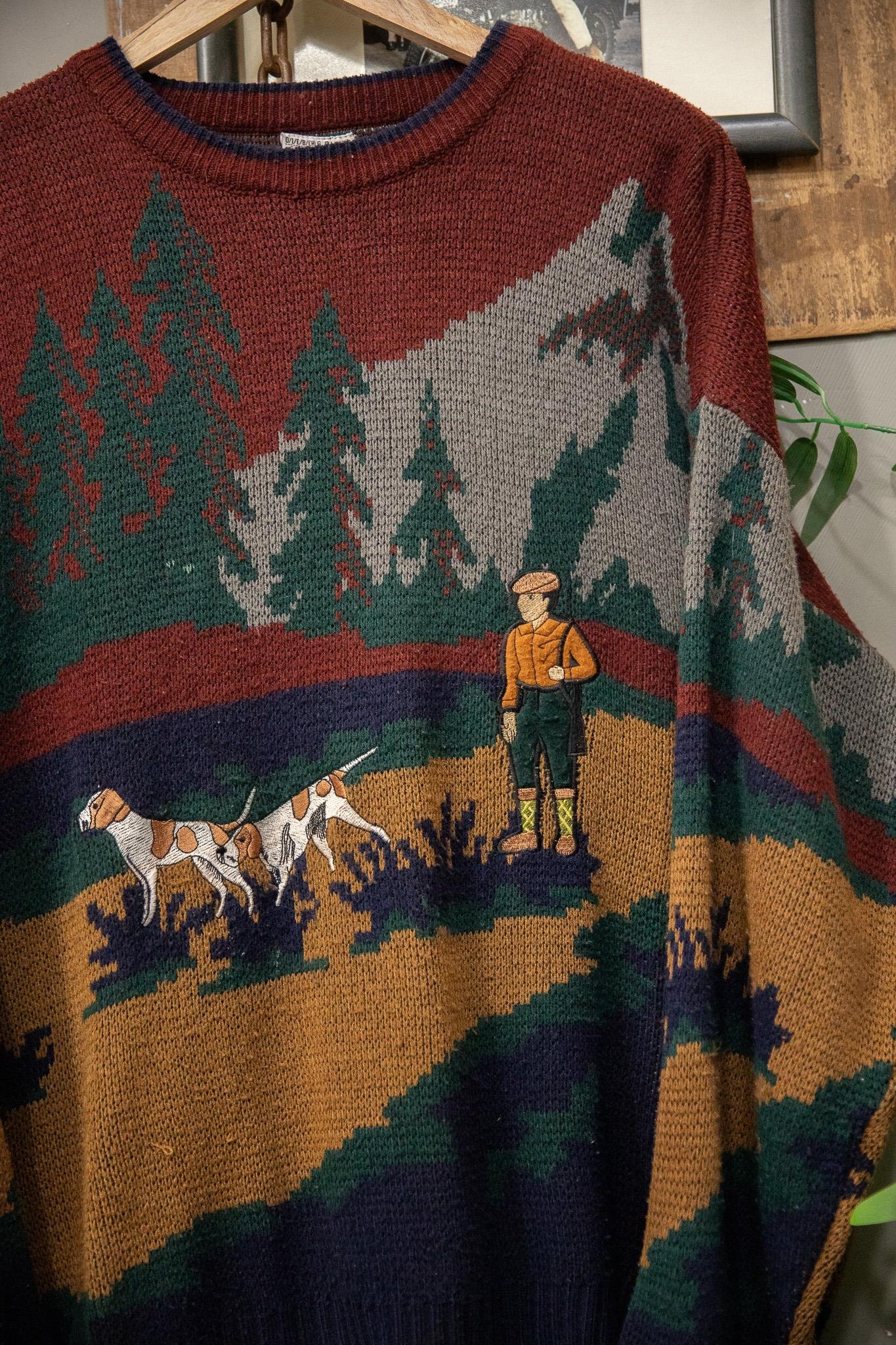 90s Nature Wool İşlemeli Kazak