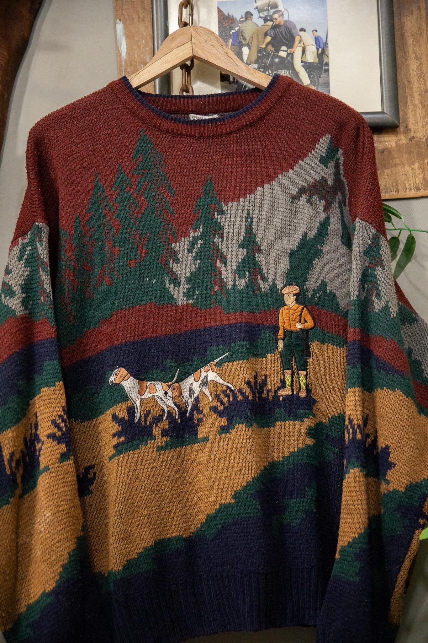 90s Nature Wool İşlemeli Kazak