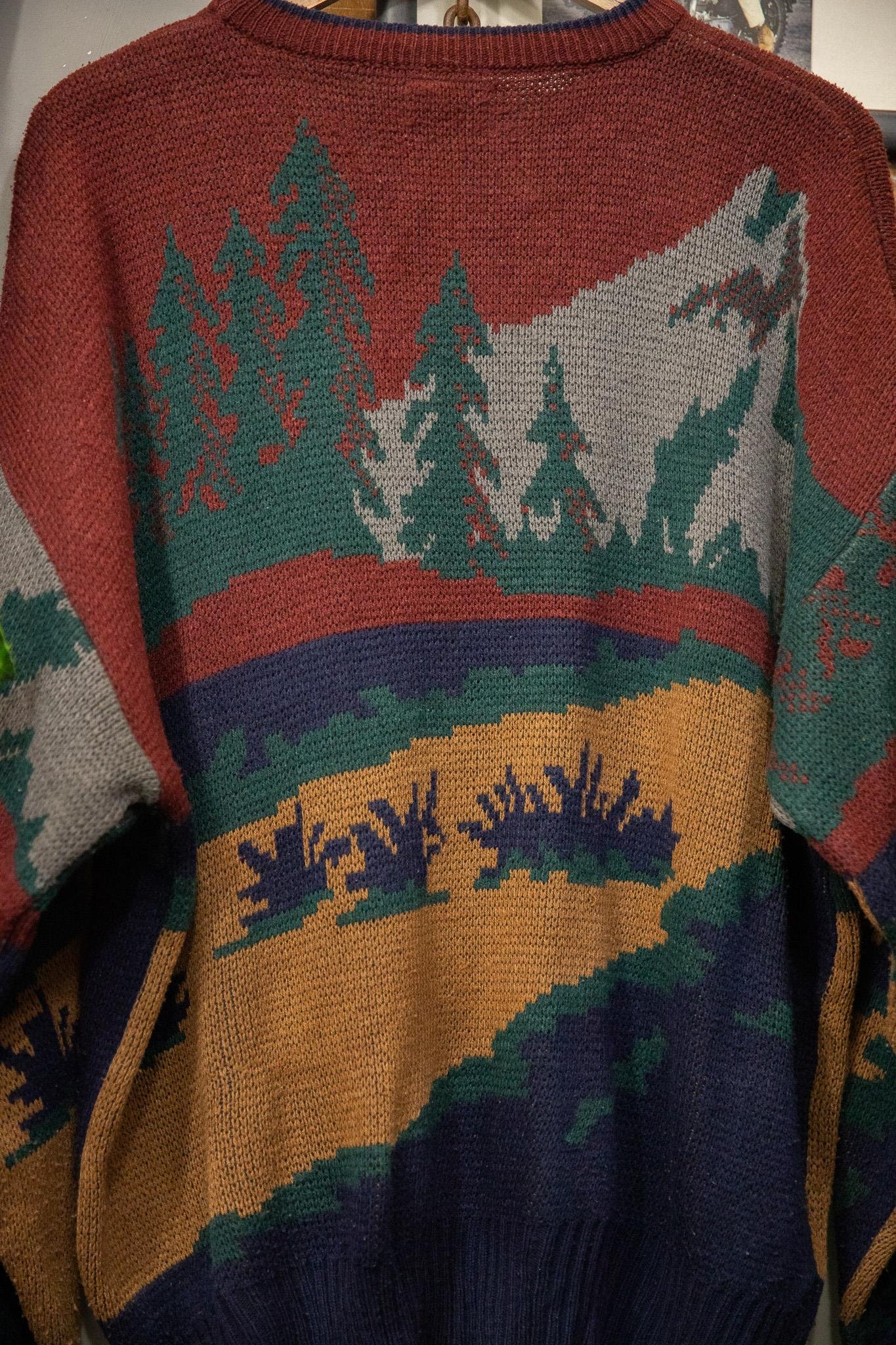 90s Nature Wool İşlemeli Kazak