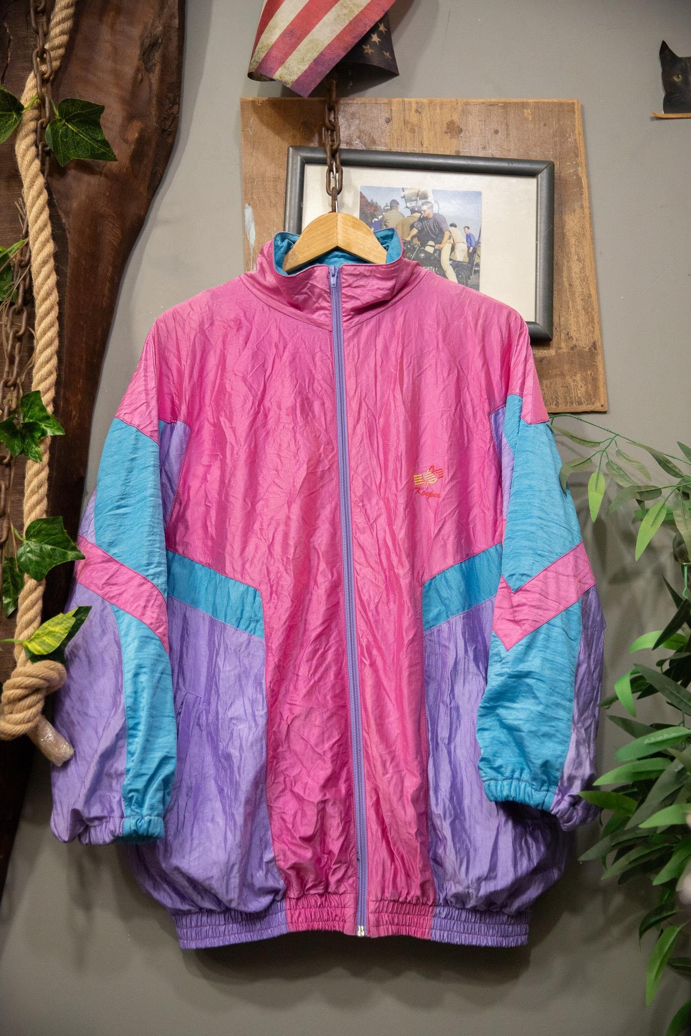 90s Neon Shell Spor Ceket