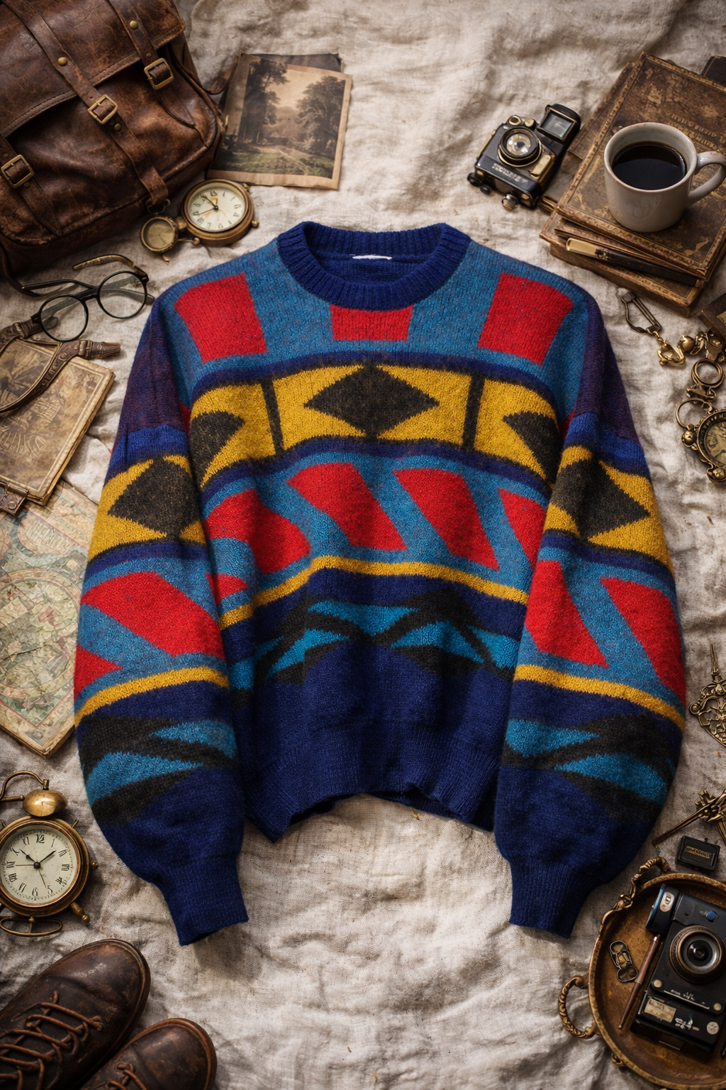 90's Oversize Color Splash Kazak