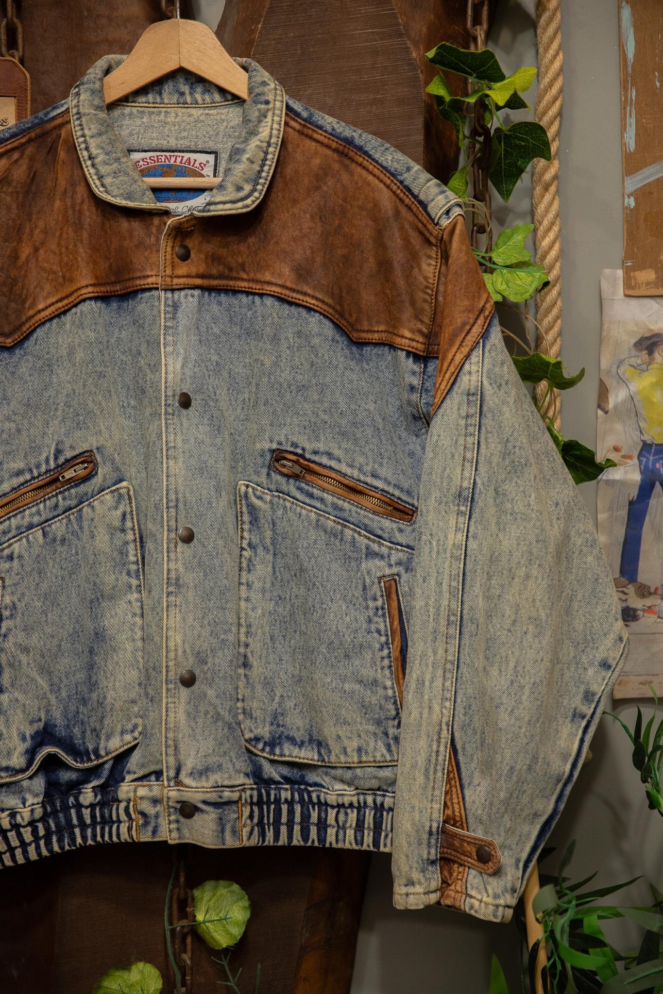 90's Oversize Custom Kot/Deri Ceket