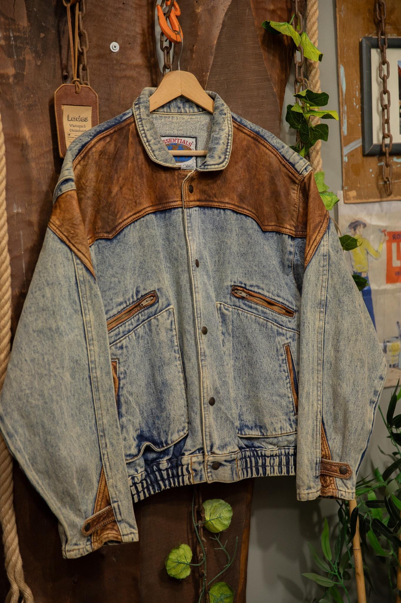 90's Oversize Custom Kot/Deri Ceket