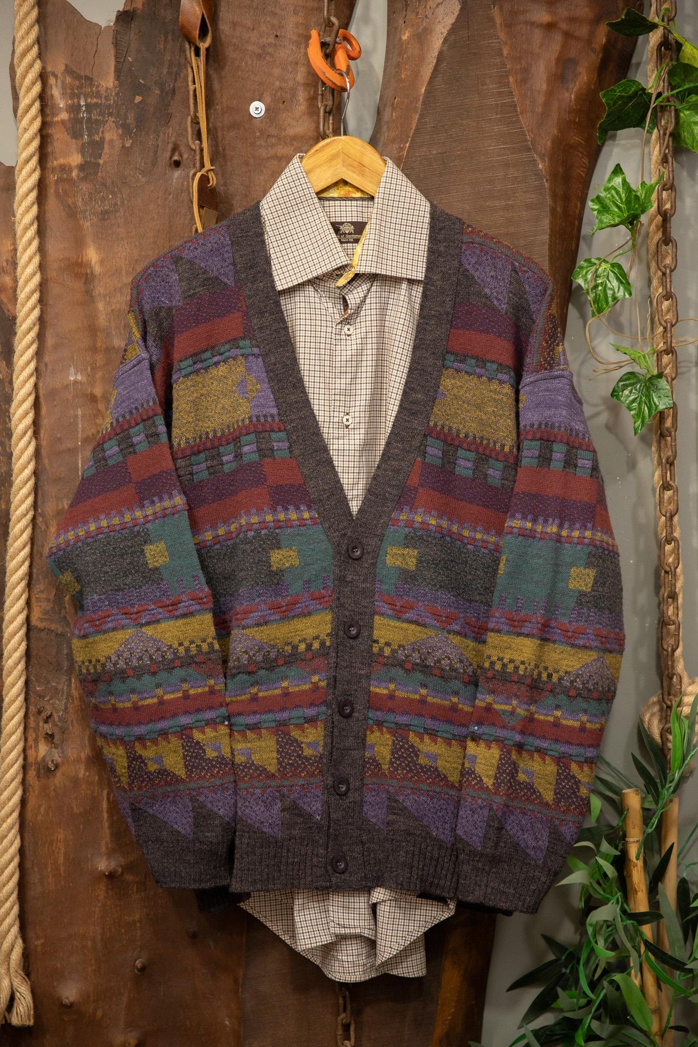 90's Oversize Etnik Hırka