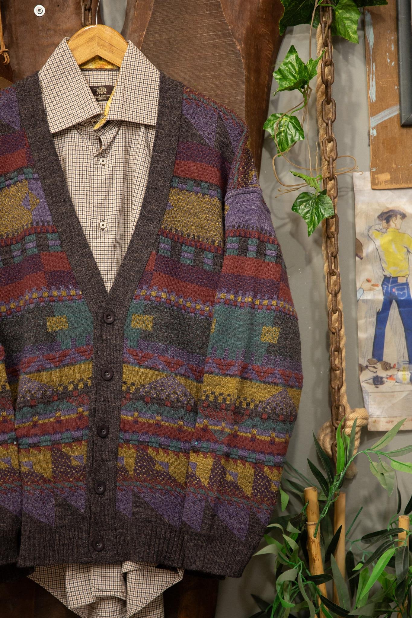 90's Oversize Etnik Hırka