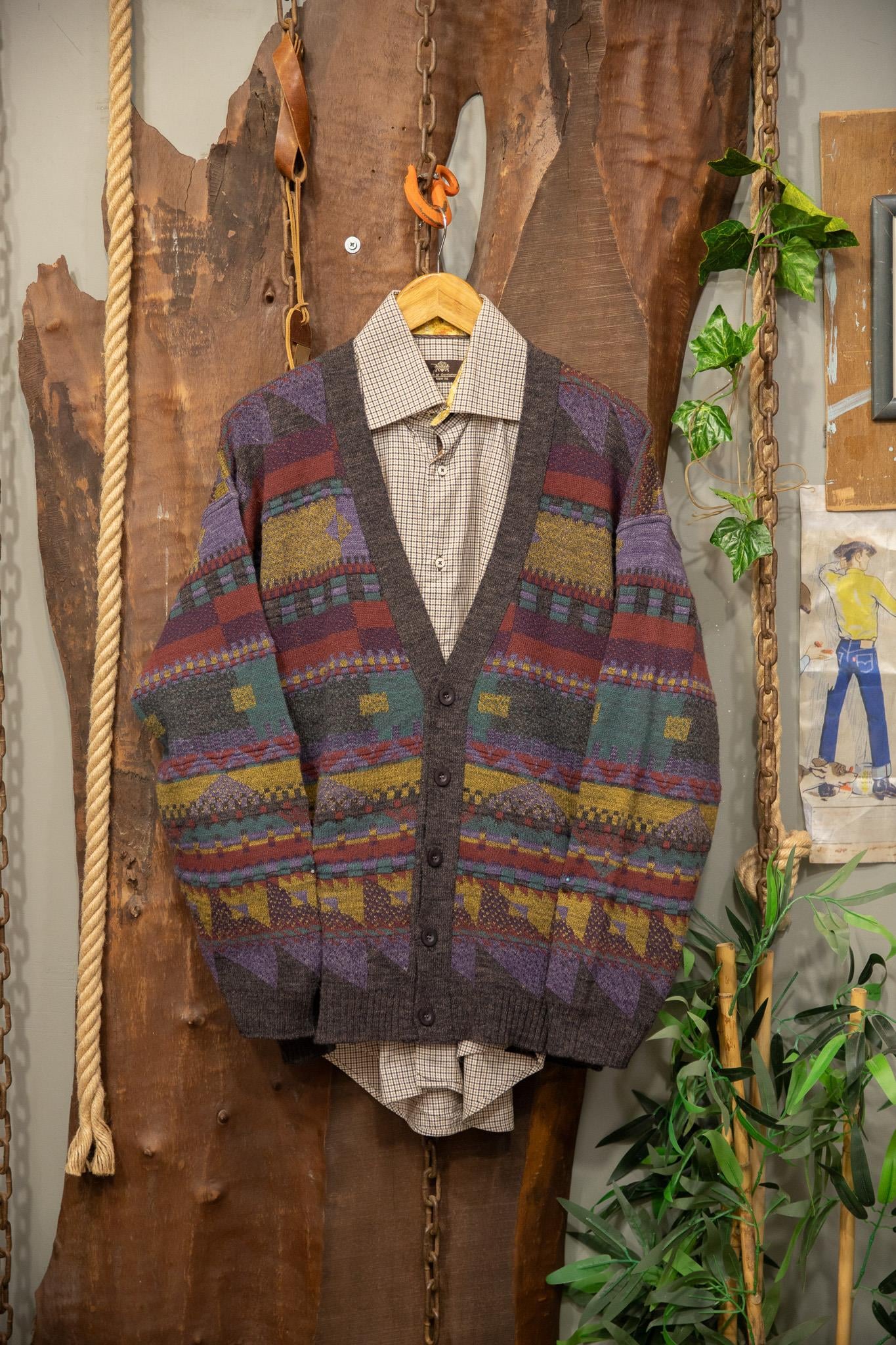 90's Oversize Etnik Hırka