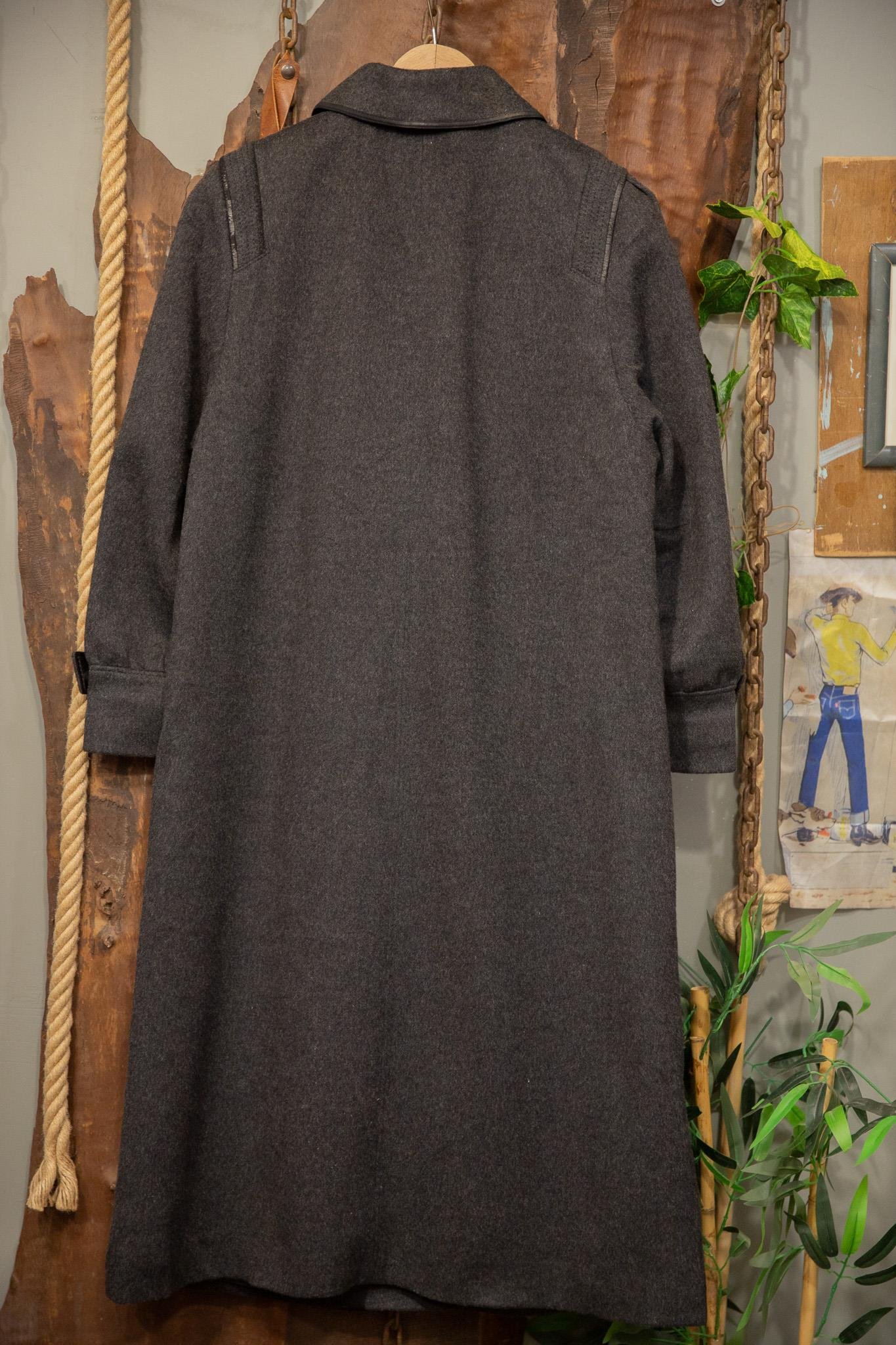 90's Oversize Grey Wool Kaban