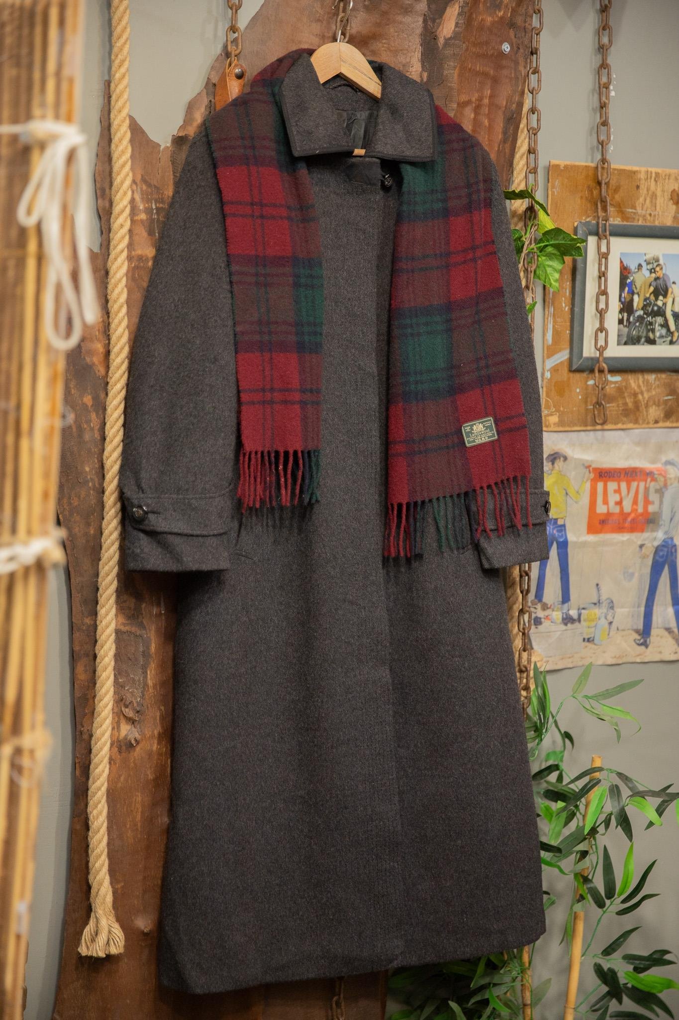 90's Oversize Grey Wool Kaban
