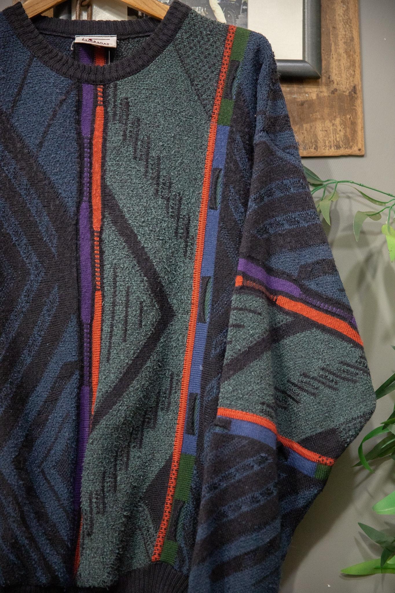 90s Oversize Örgü Kazak