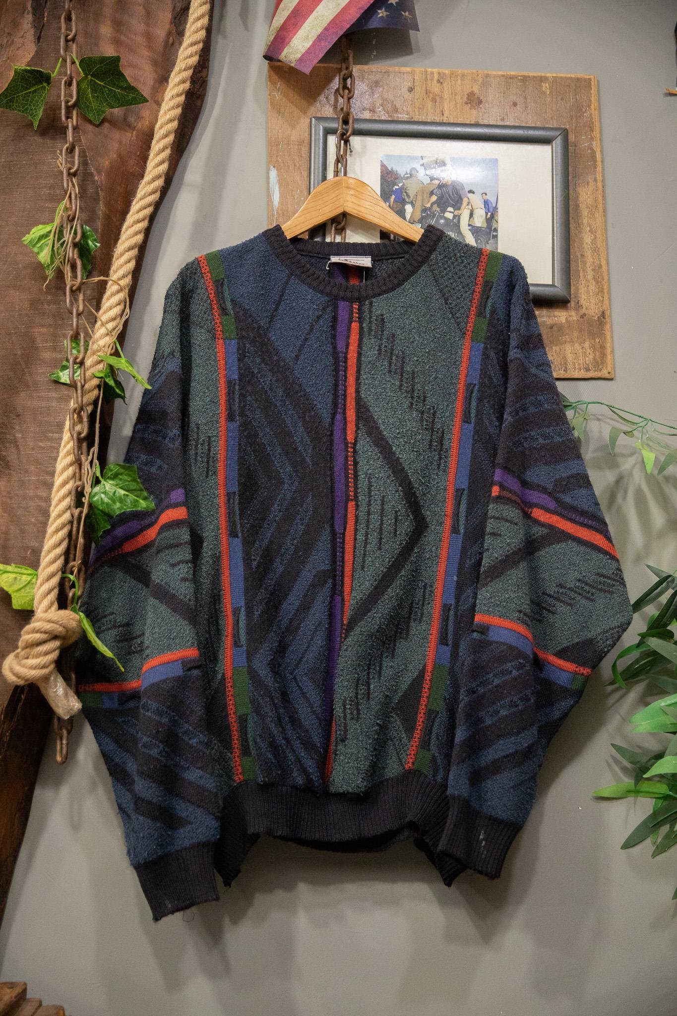 90s Oversize Örgü Kazak