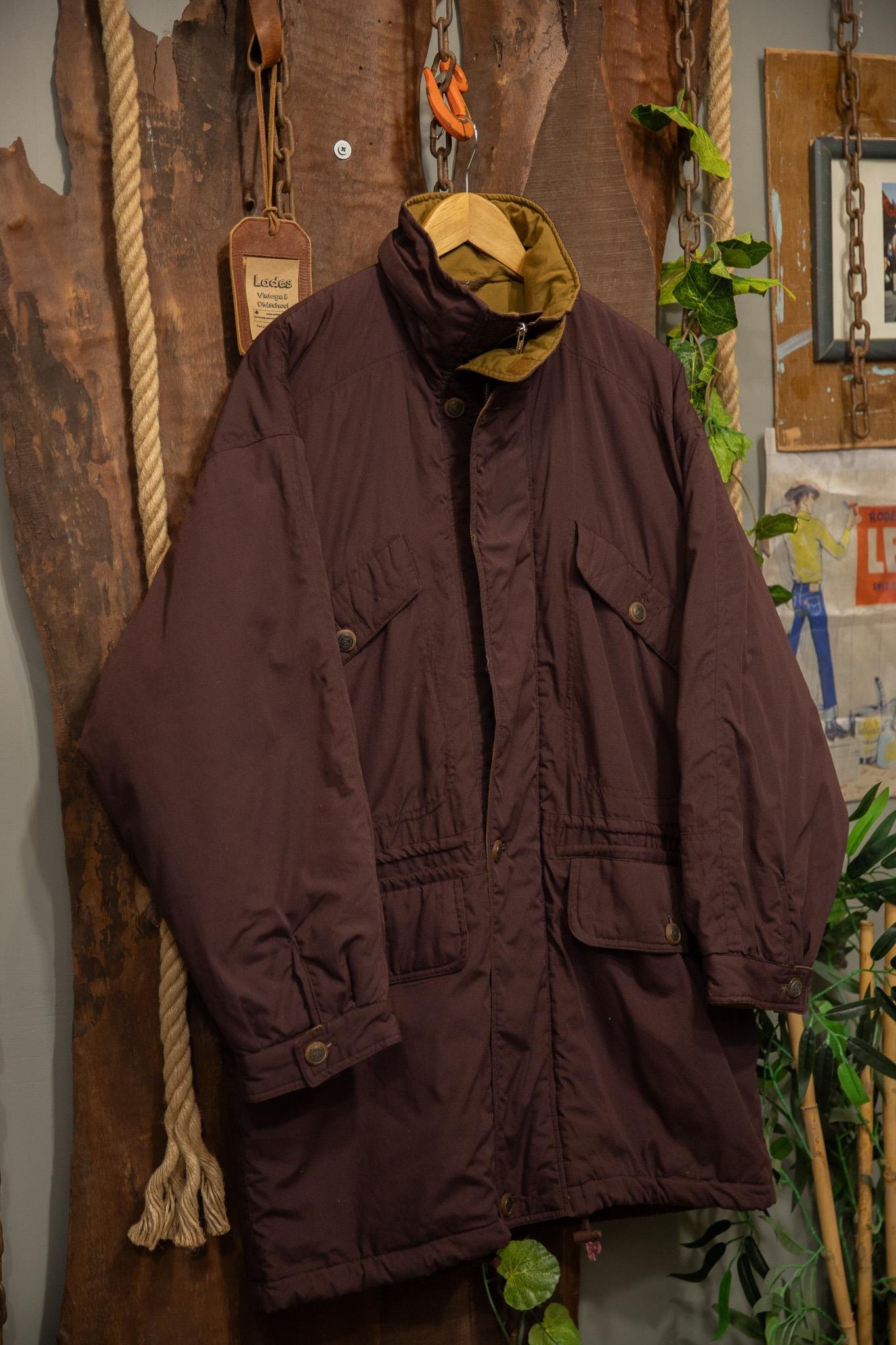 90's Oversize Purple Long Coat/Mont