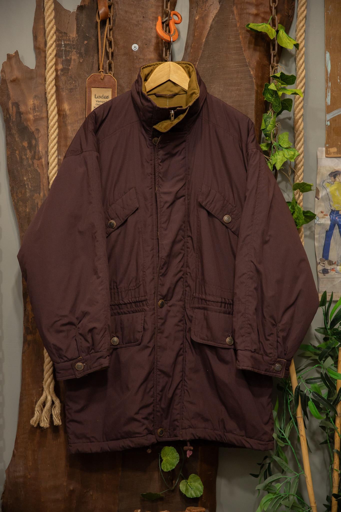 90's Oversize Purple Long Coat/Mont