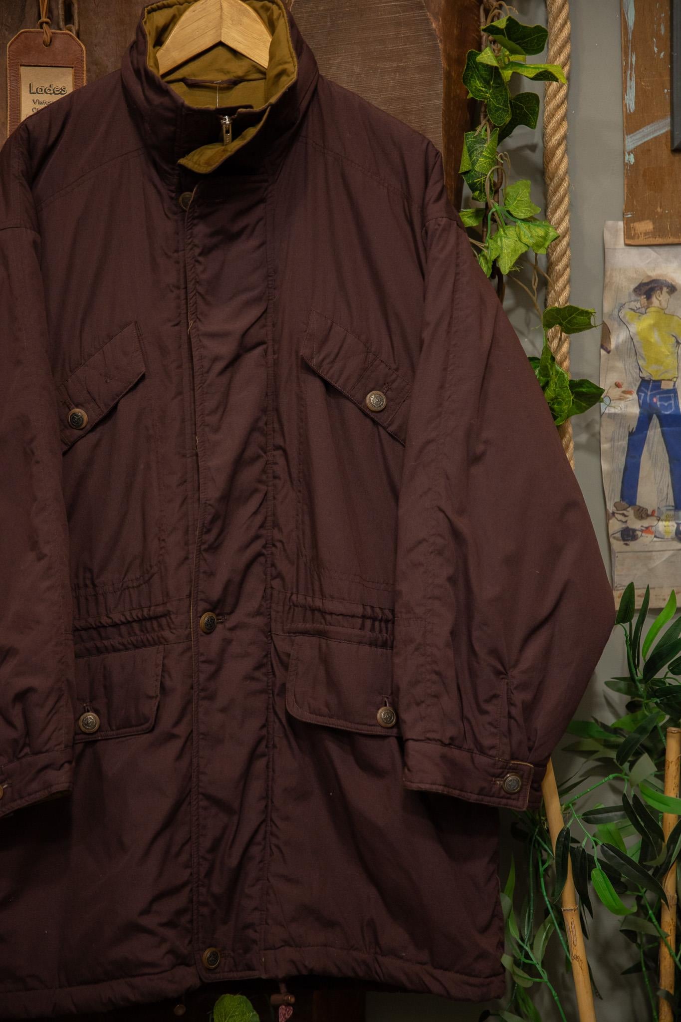 90's Oversize Purple Long Coat/Mont