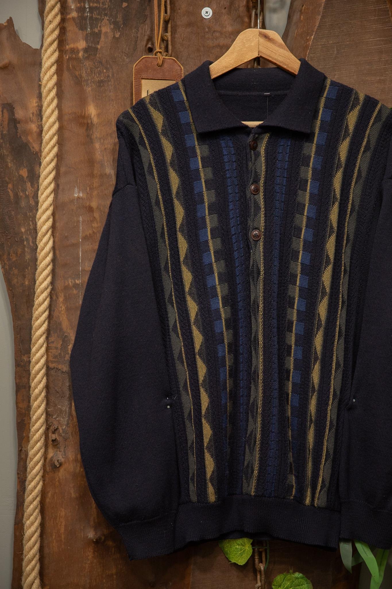 90's Polo Yaka Navy Kazak