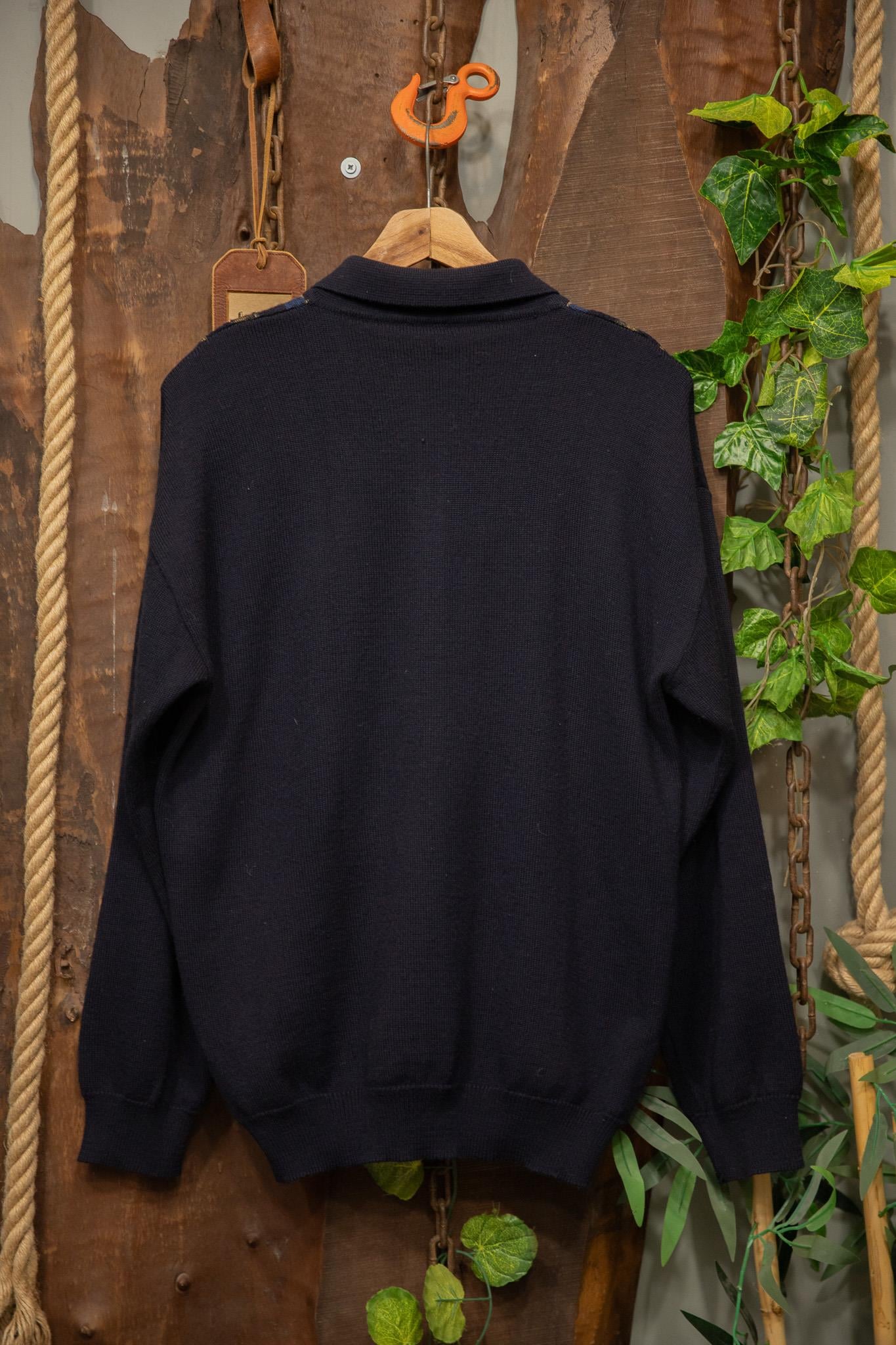 90's Polo Yaka Navy Kazak