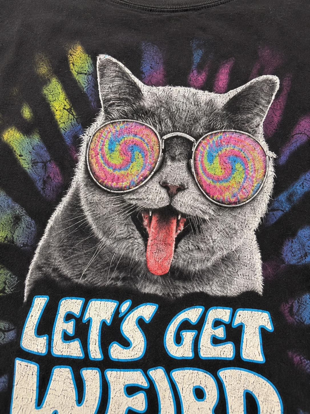 90s Pop-Art Kedi Grafik Baskılı Tişört