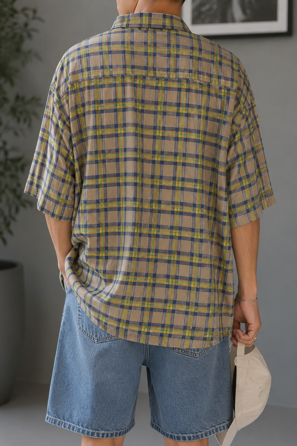 90s Preppy Plaid Ekose Gömlek