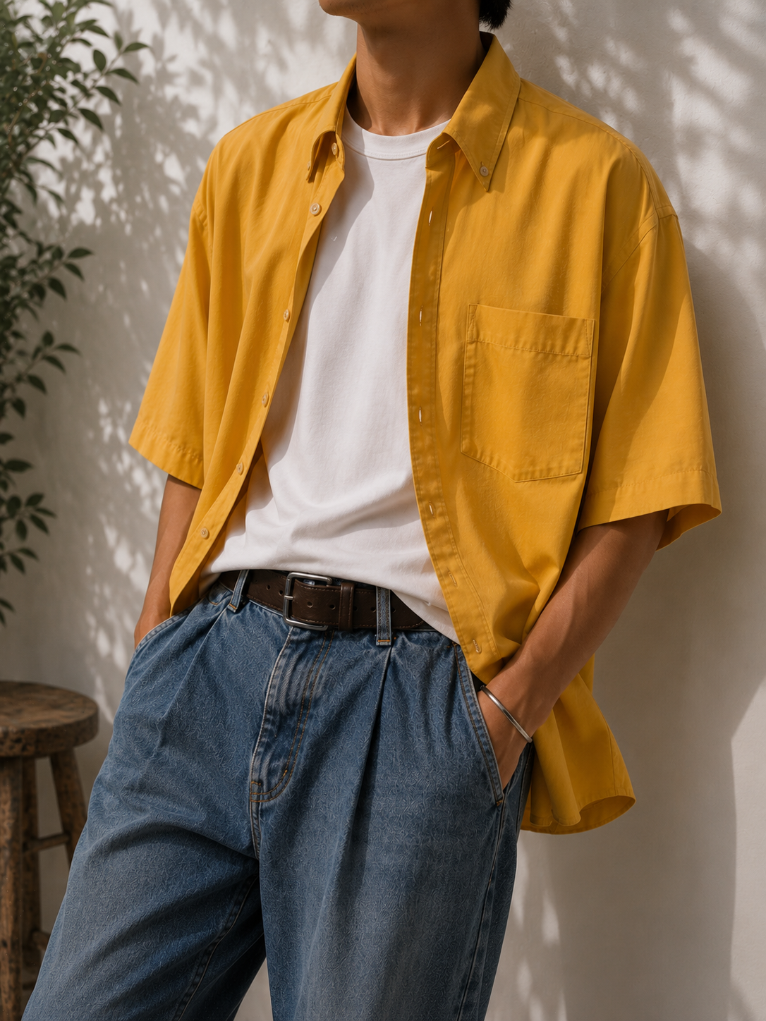 90s Preppy/lvy Salaş Gömlek