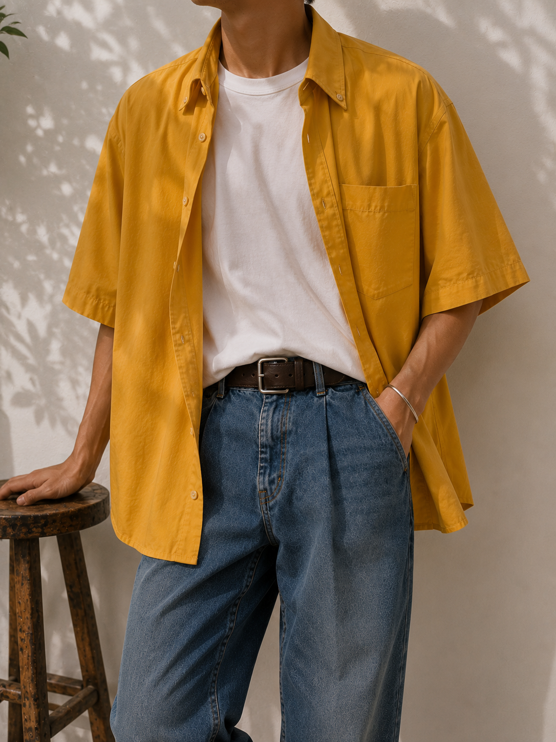 90s Preppy/lvy Salaş Gömlek
