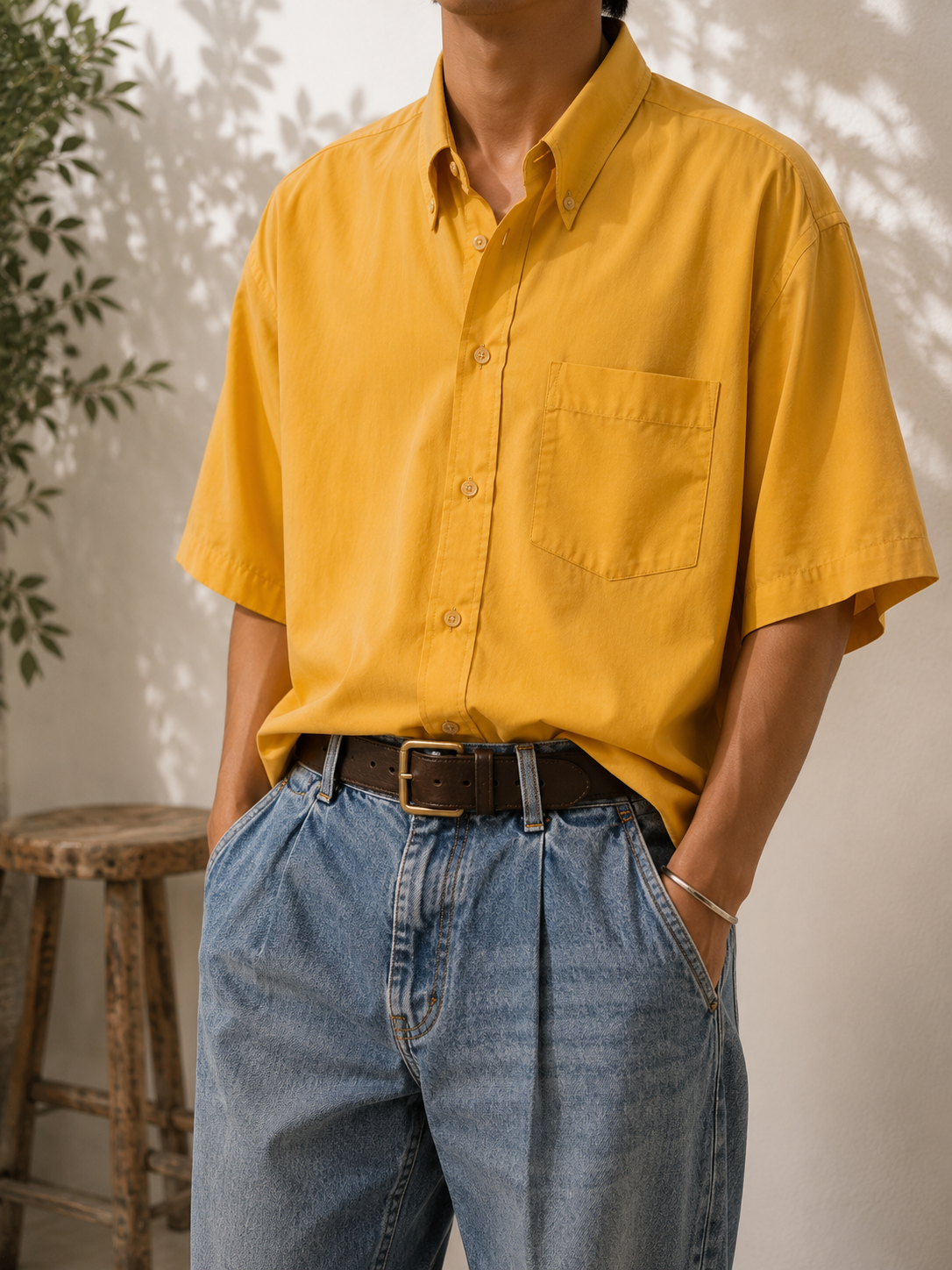 90s Preppy/lvy Salaş Gömlek