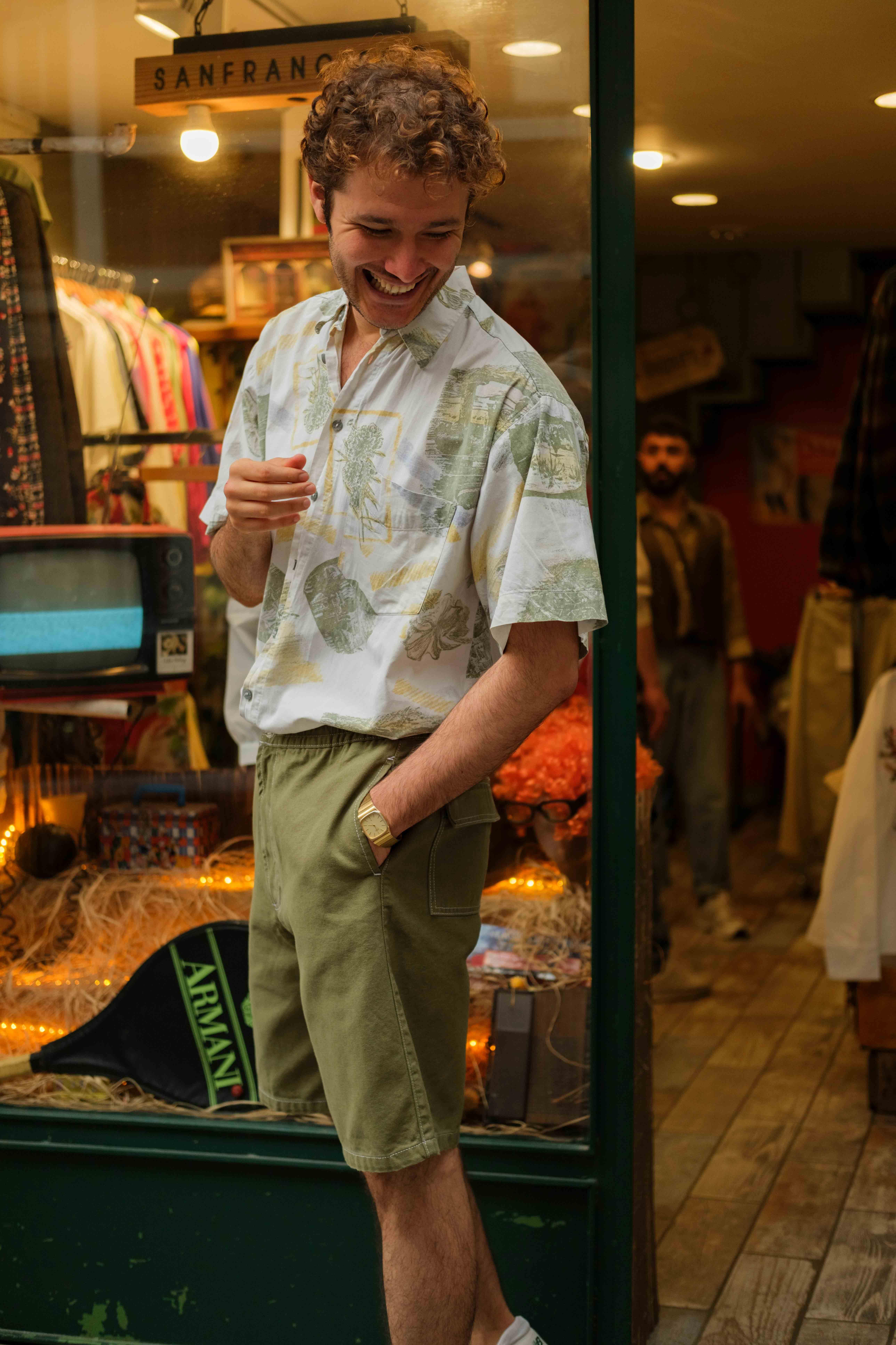90's Retro Denim Green Cepli Şort