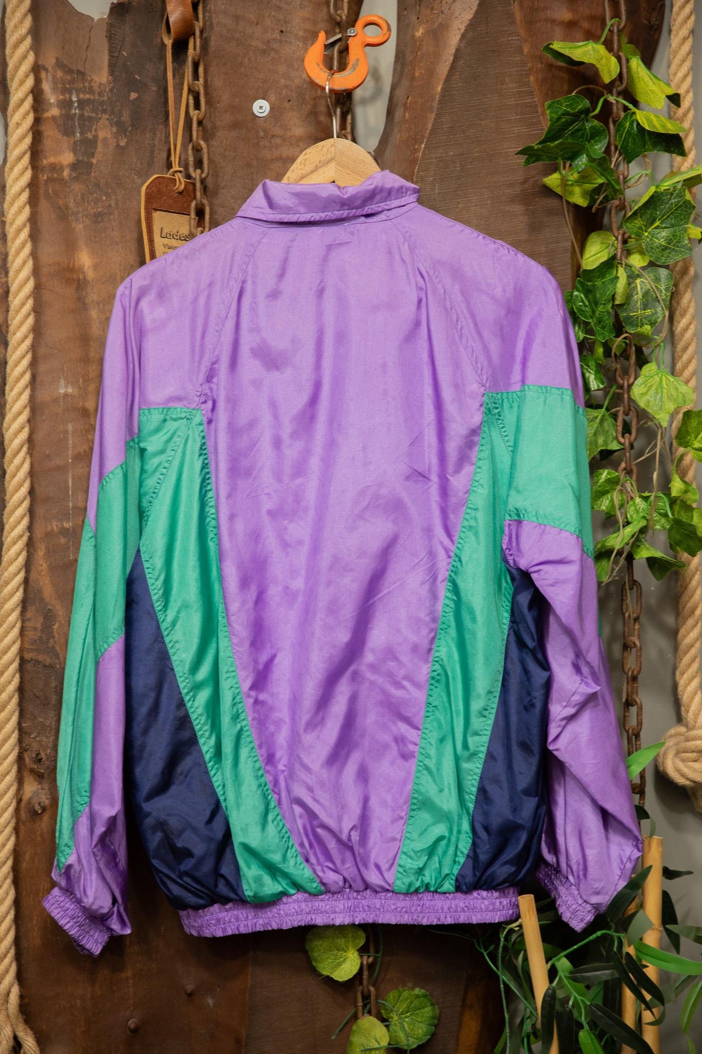 90's Shiny Purple Bomber Ceket