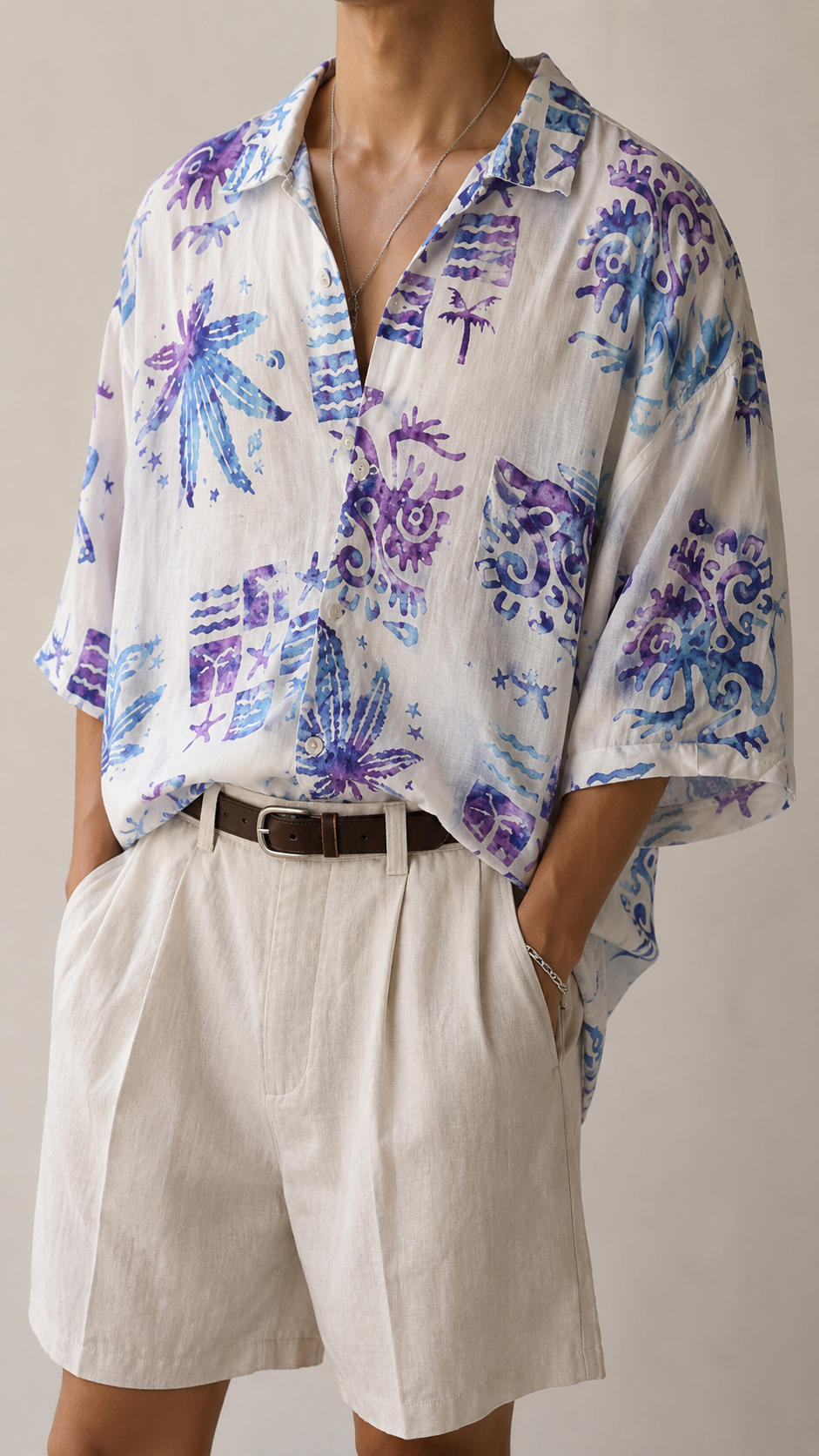 90s Surf&Hawaiian Oversize Gömlek