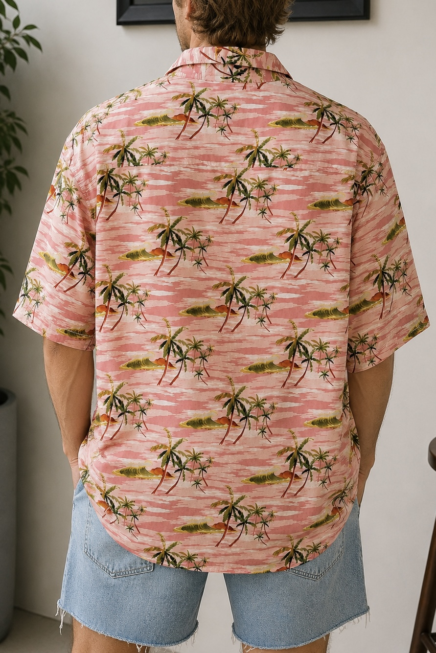 90s Tropikal Hawaii Gömlek