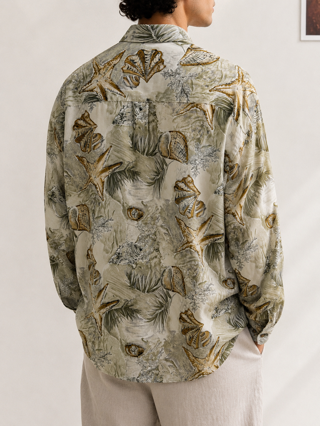 90s Tropikal Oversize Gömlek