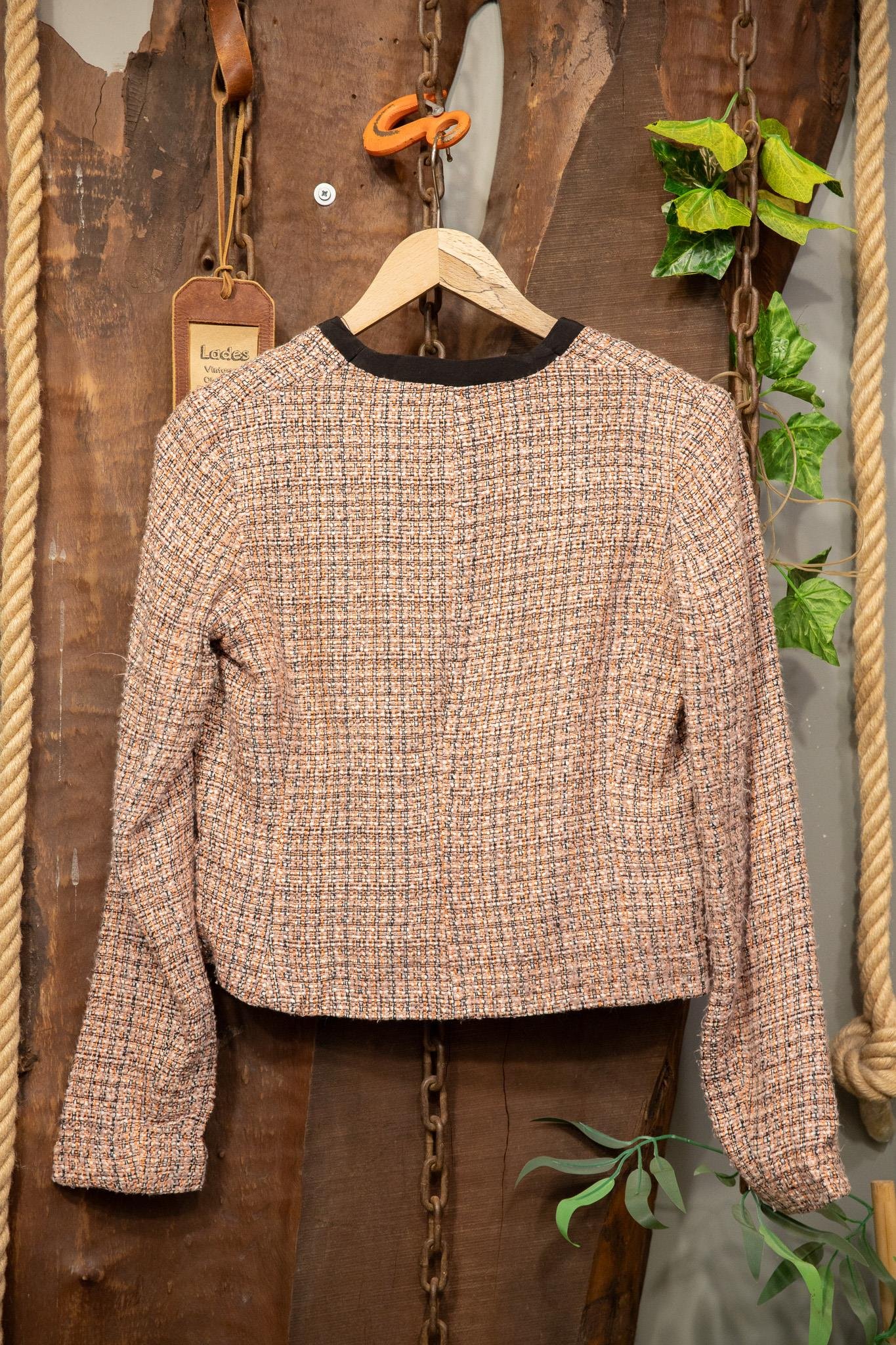 90's Tweed Pembe Blazer Ceket