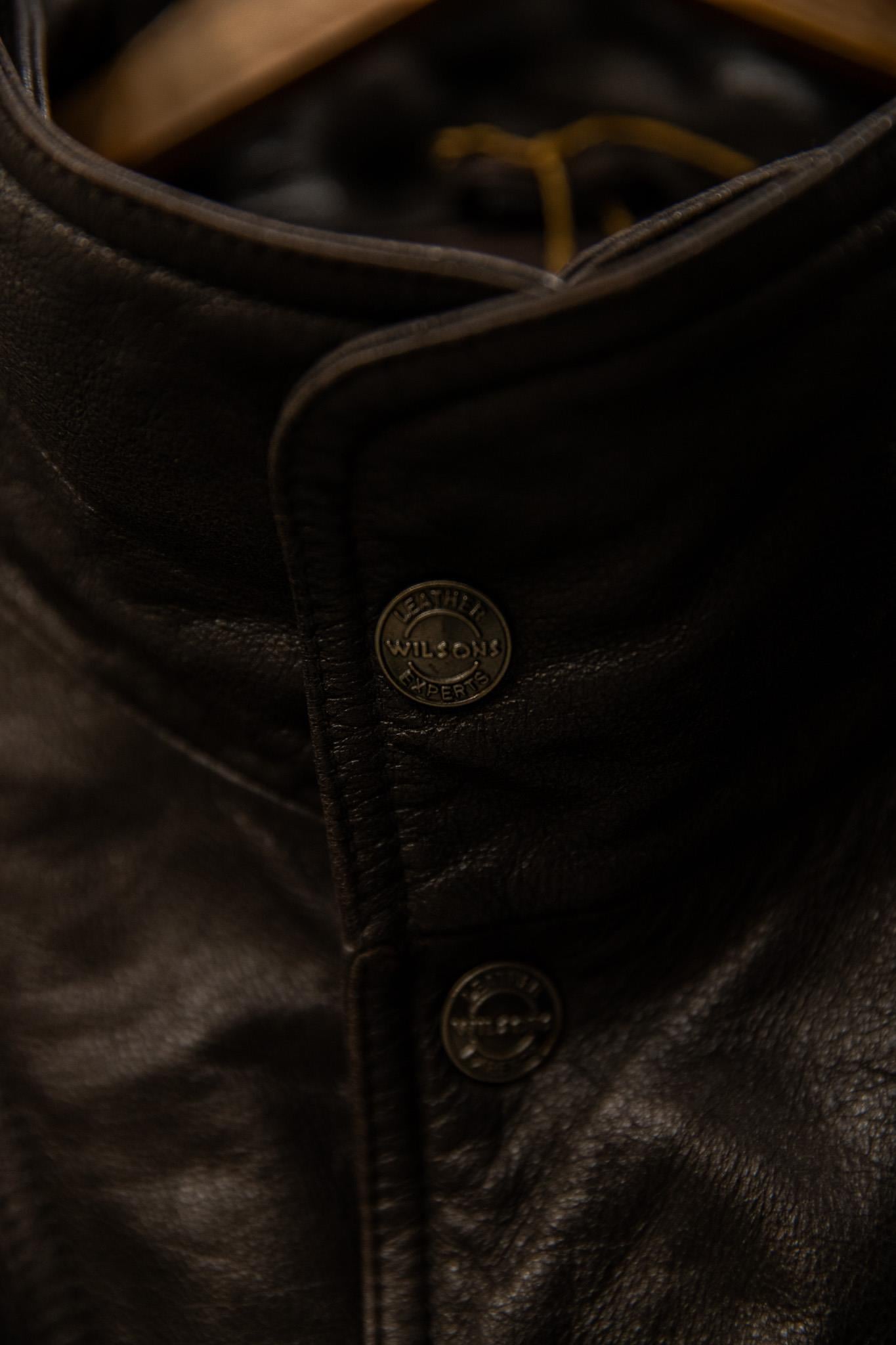 Acı Kahve Renk WILSONS Unisex Bomber Deri Ceket