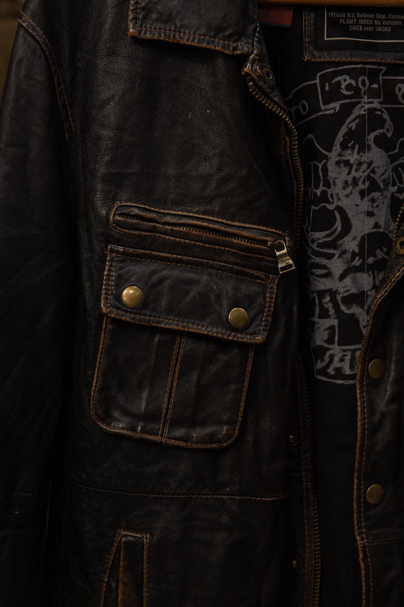 ALPHA İtalian Biker Model Deri Ceket