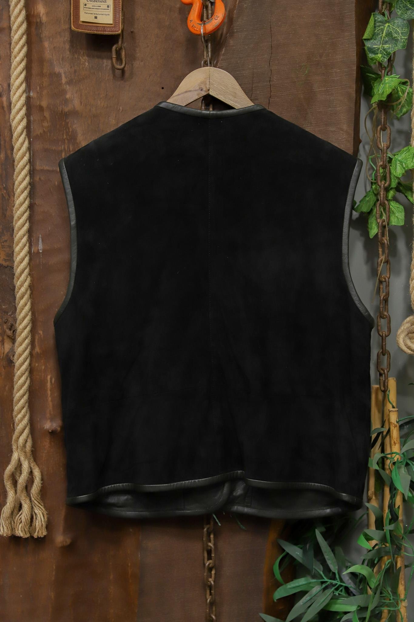 Alpine Boho Vest Süet Deri Yelek/Ceket