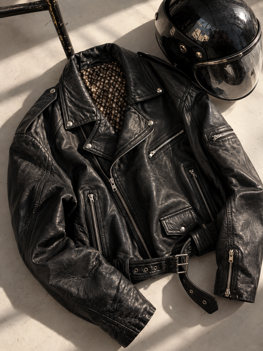 American Biker Deri Ceket