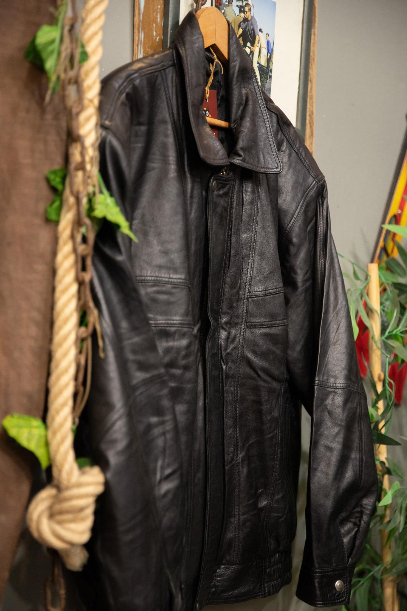 American Black Bomber Deri Ceket