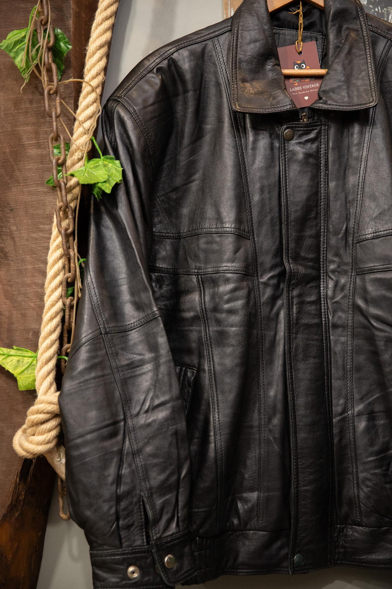 American Black Bomber Deri Ceket