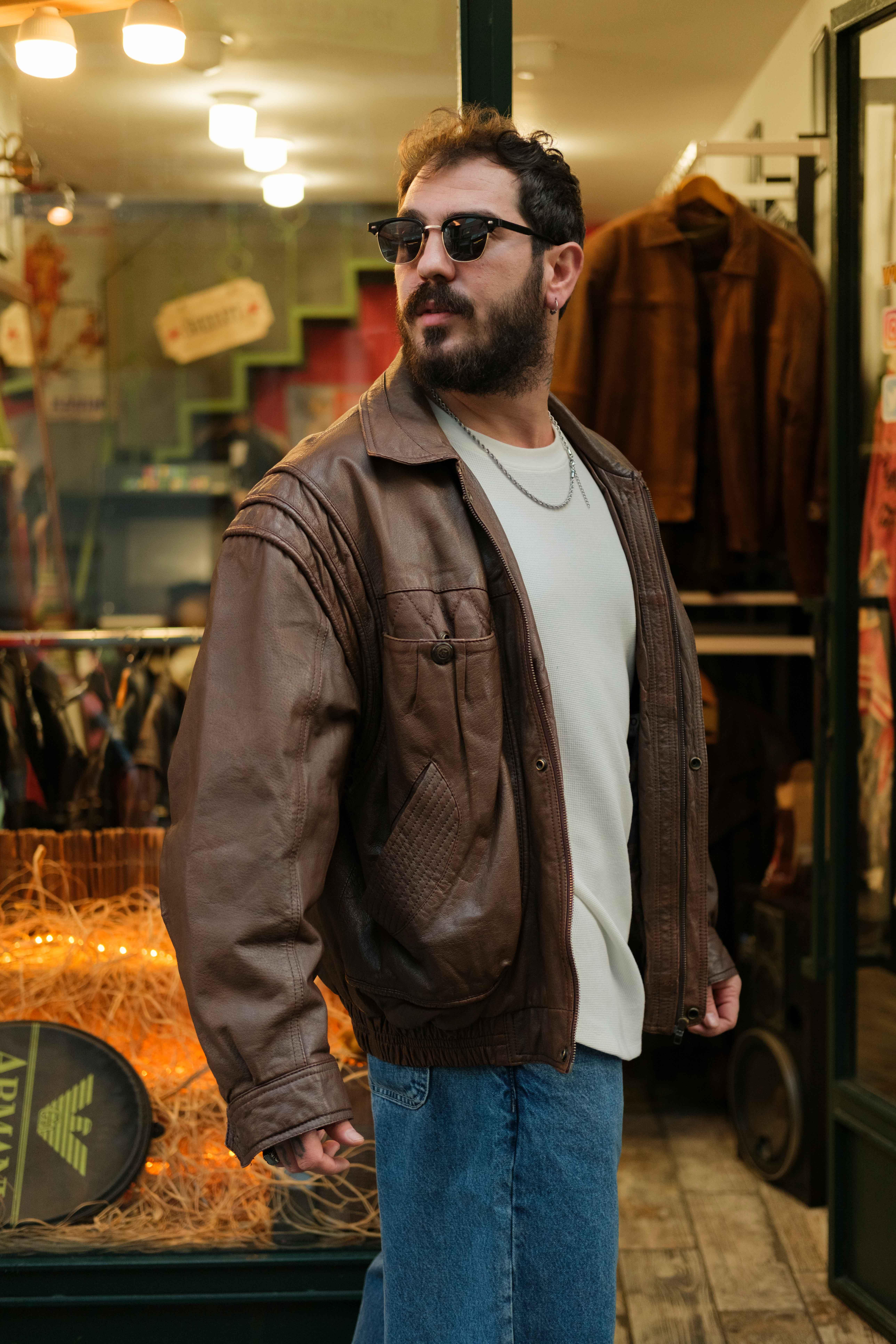 AMERİCAN BOMBER DERİ CEKET