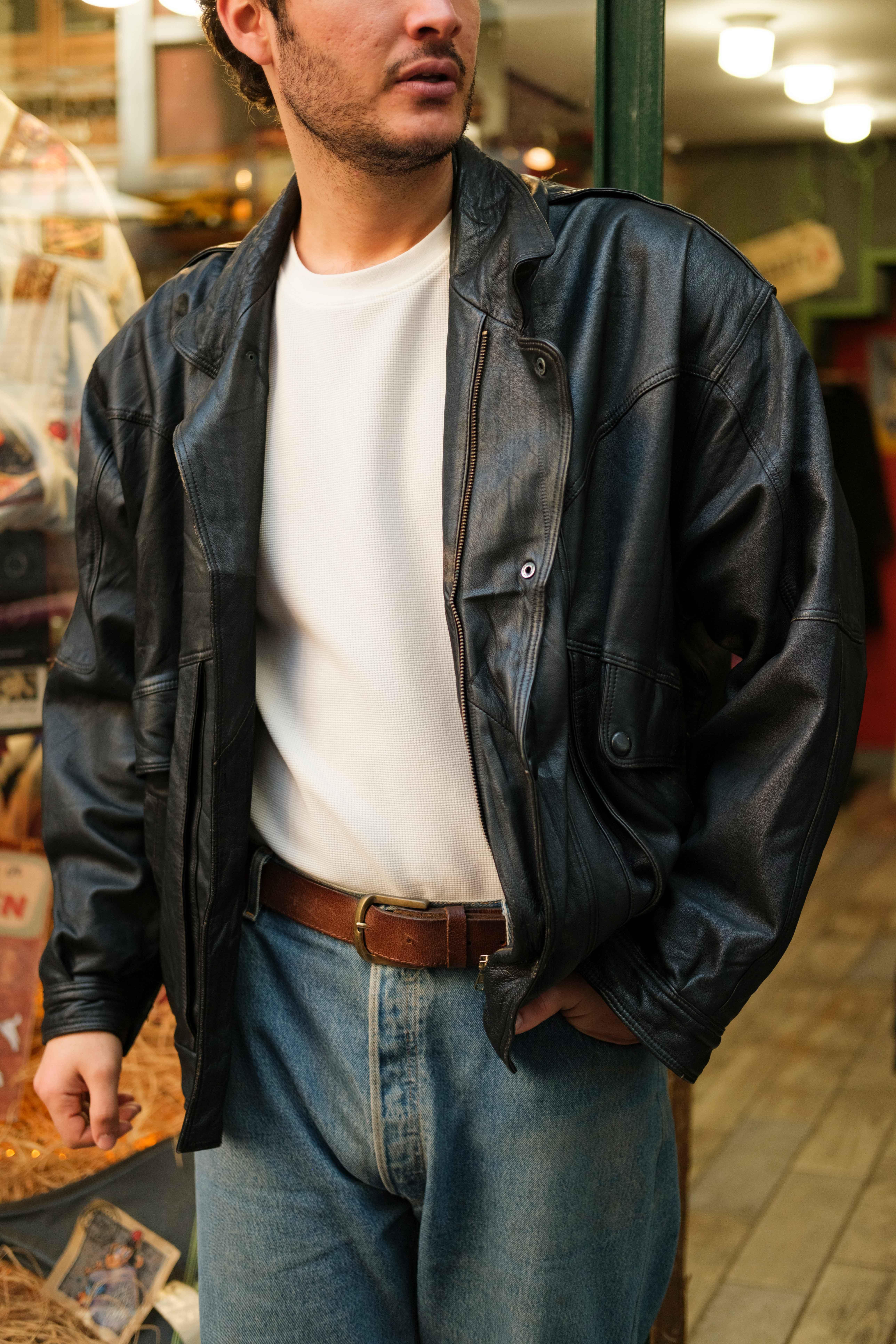 American Bomber Model Unisex Deri Ceket
