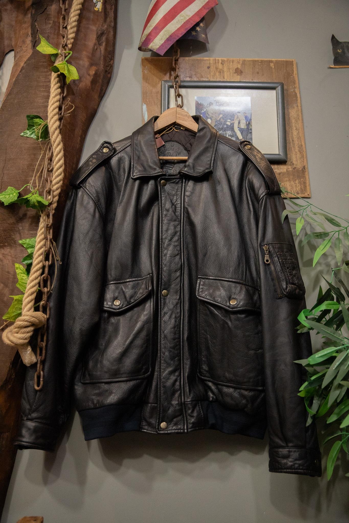 American Bomber Pilot Deri Ceket