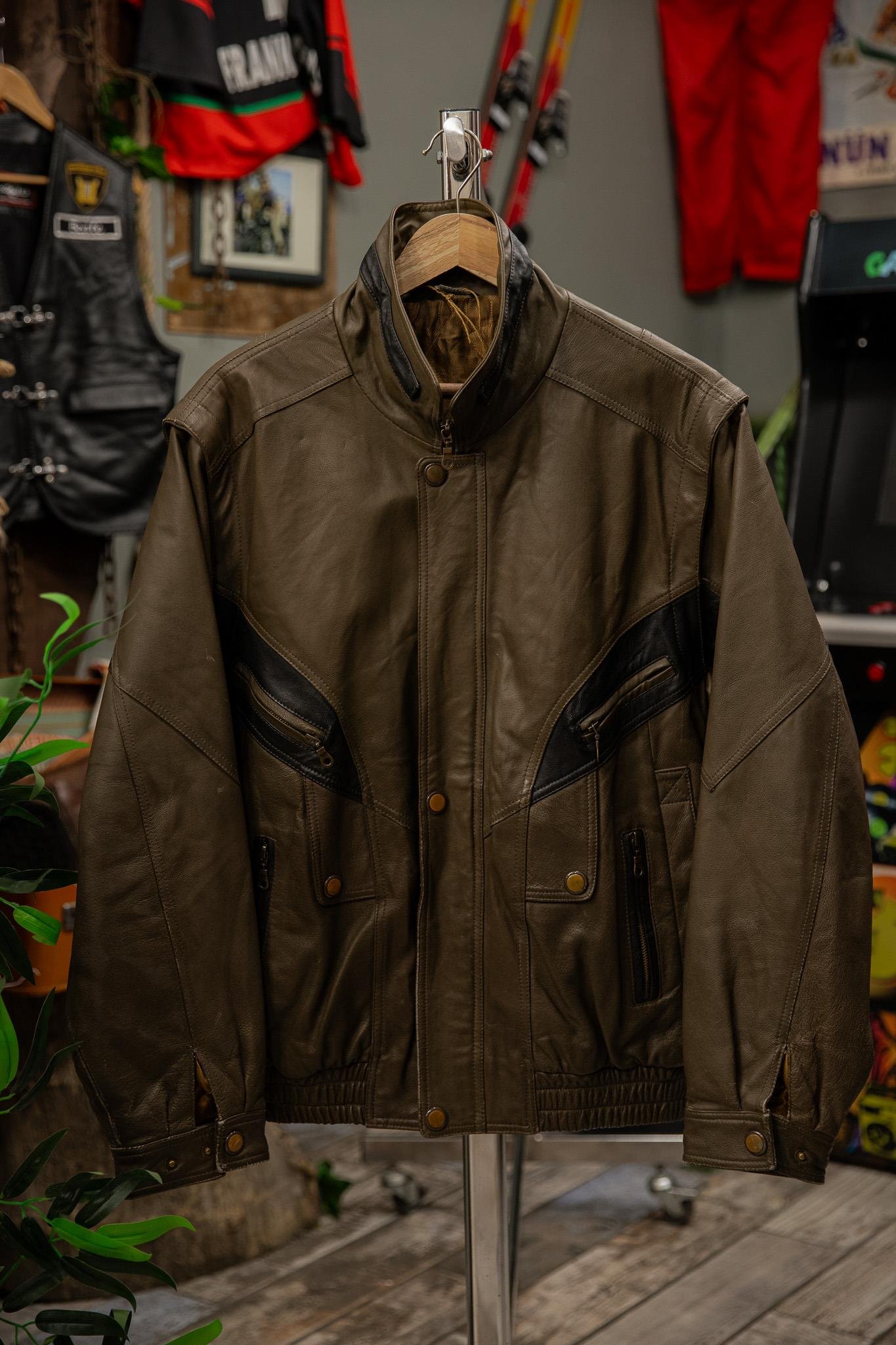 American Bomber Yelek Model Unisex Deri Ceket