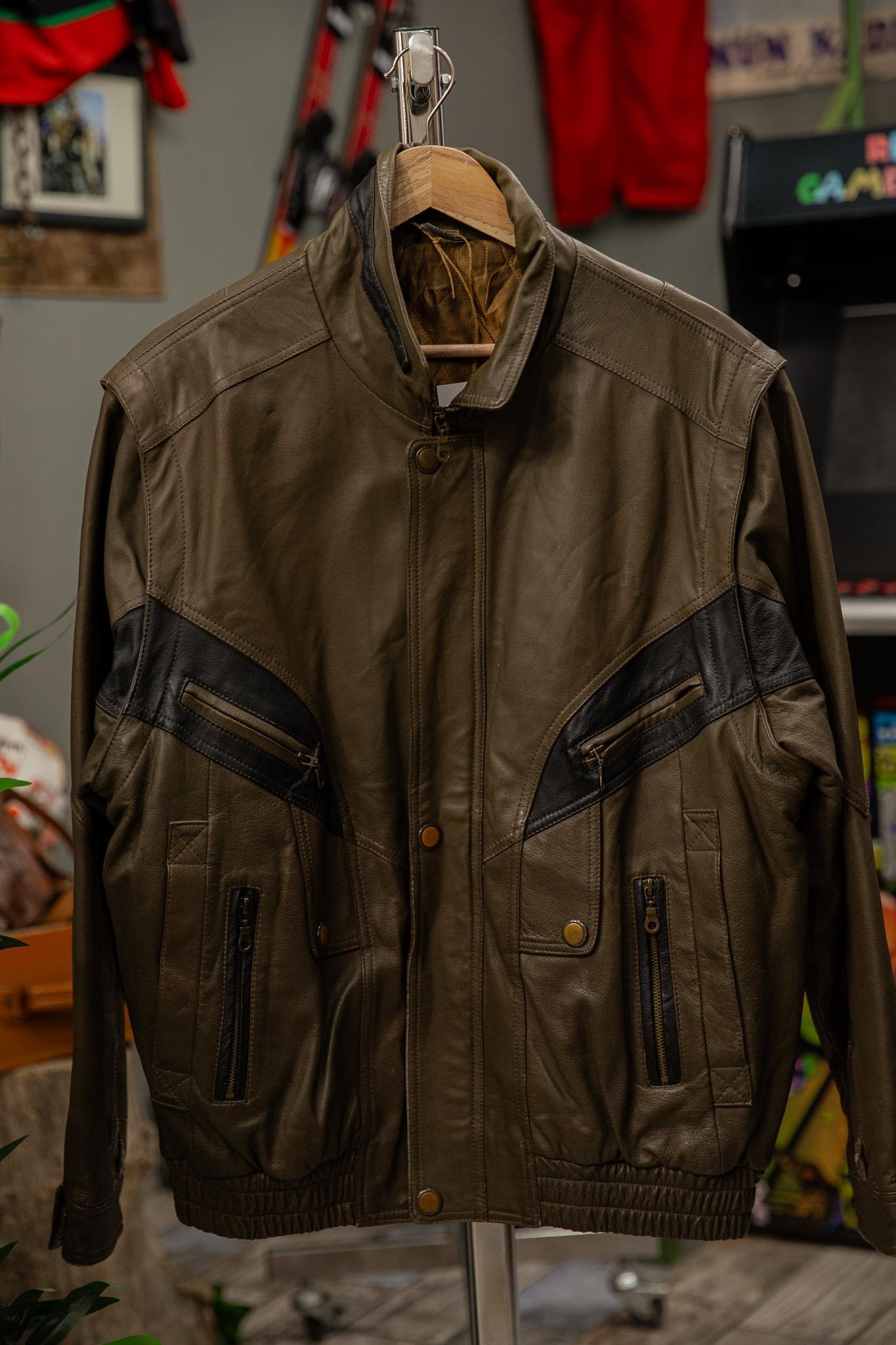 American Bomber Yelek Model Unisex Deri Ceket