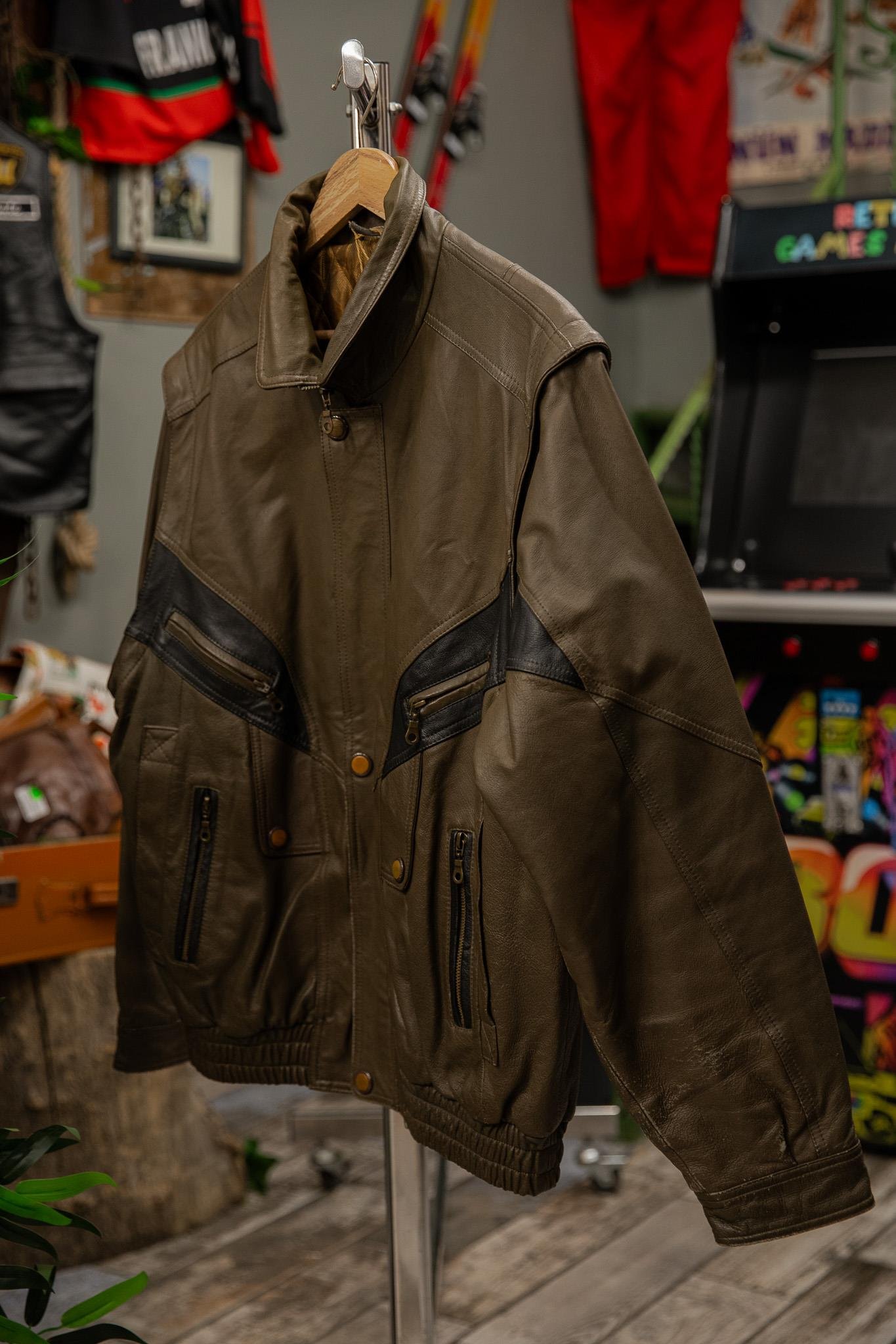 American Bomber Yelek Model Unisex Deri Ceket